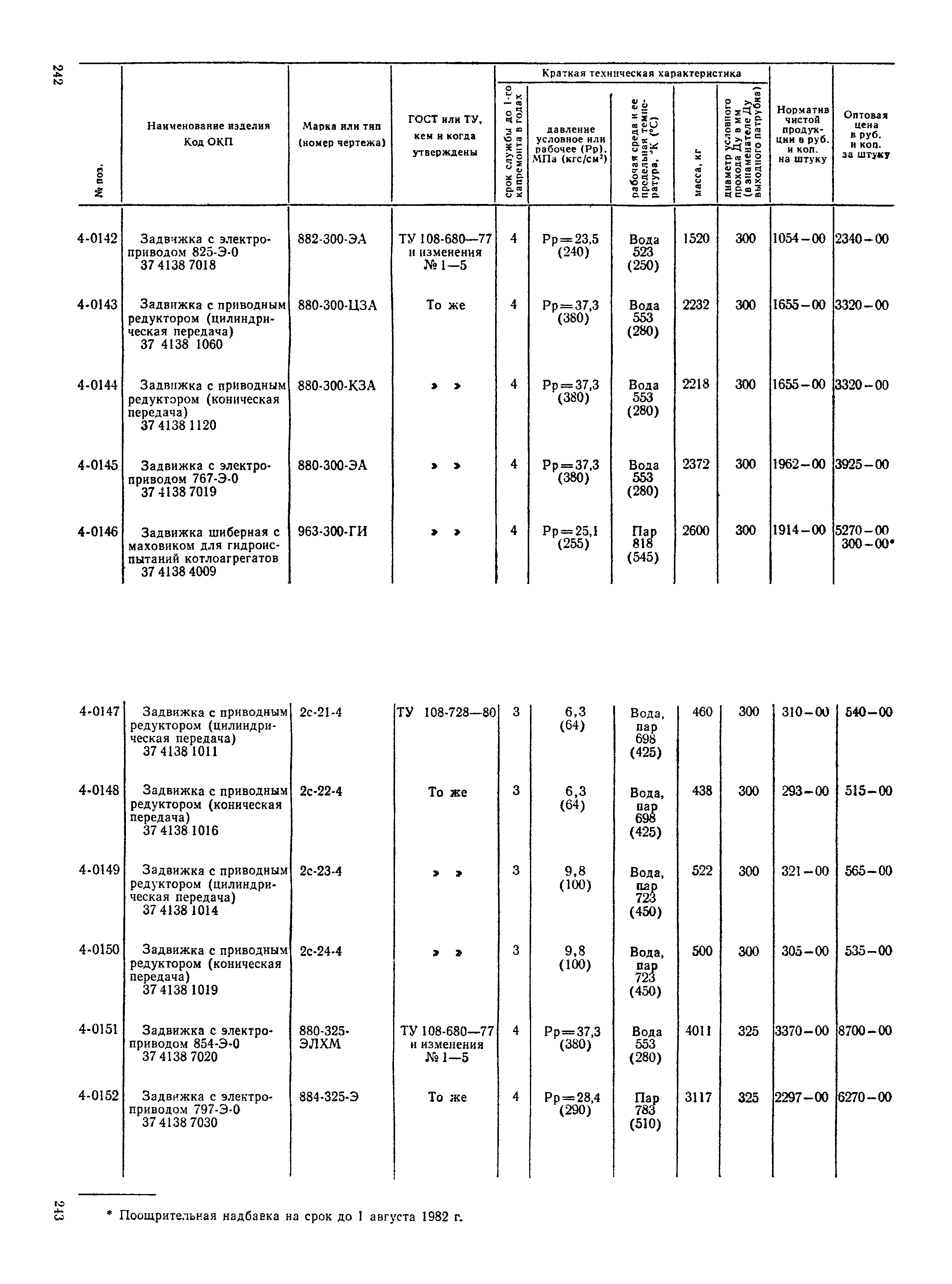 Прейскурант 23-07