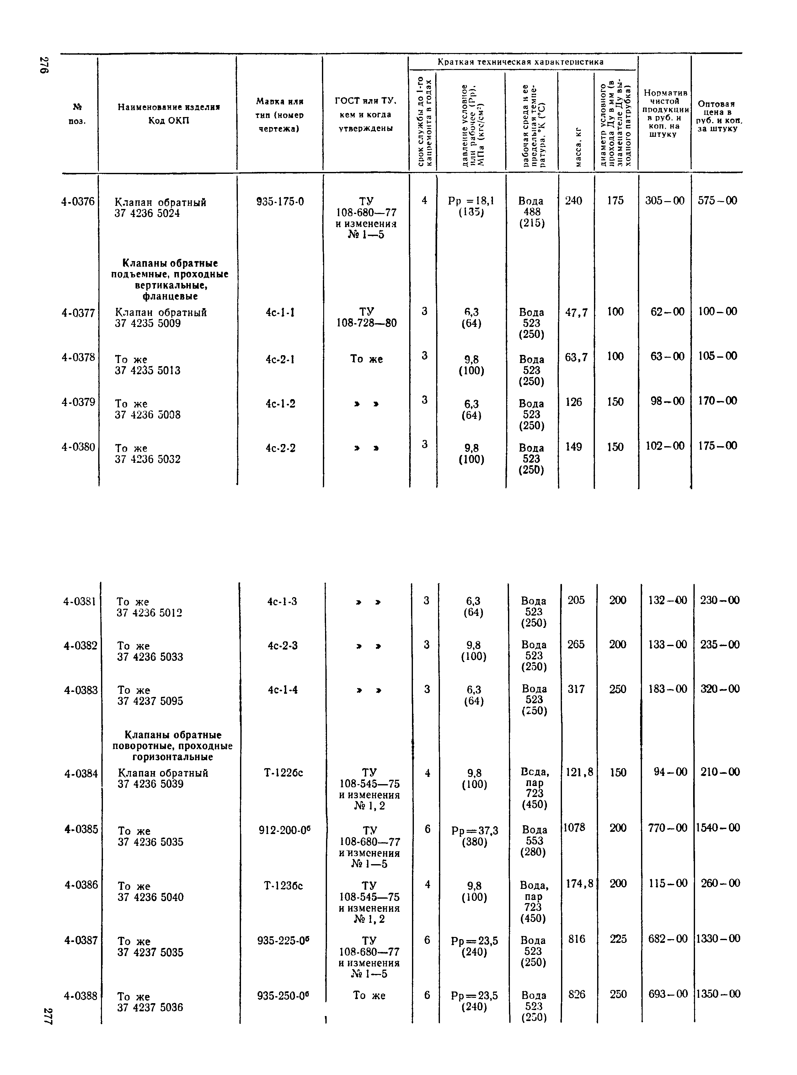 Прейскурант 23-07