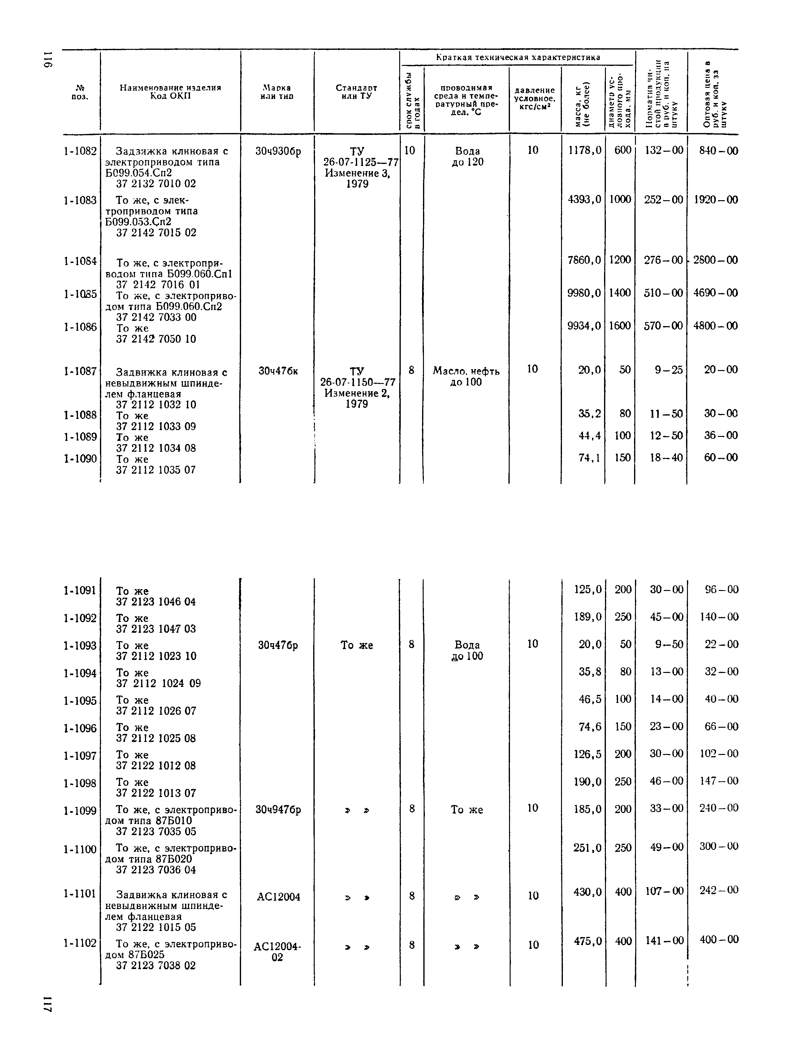 Прейскурант 23-07