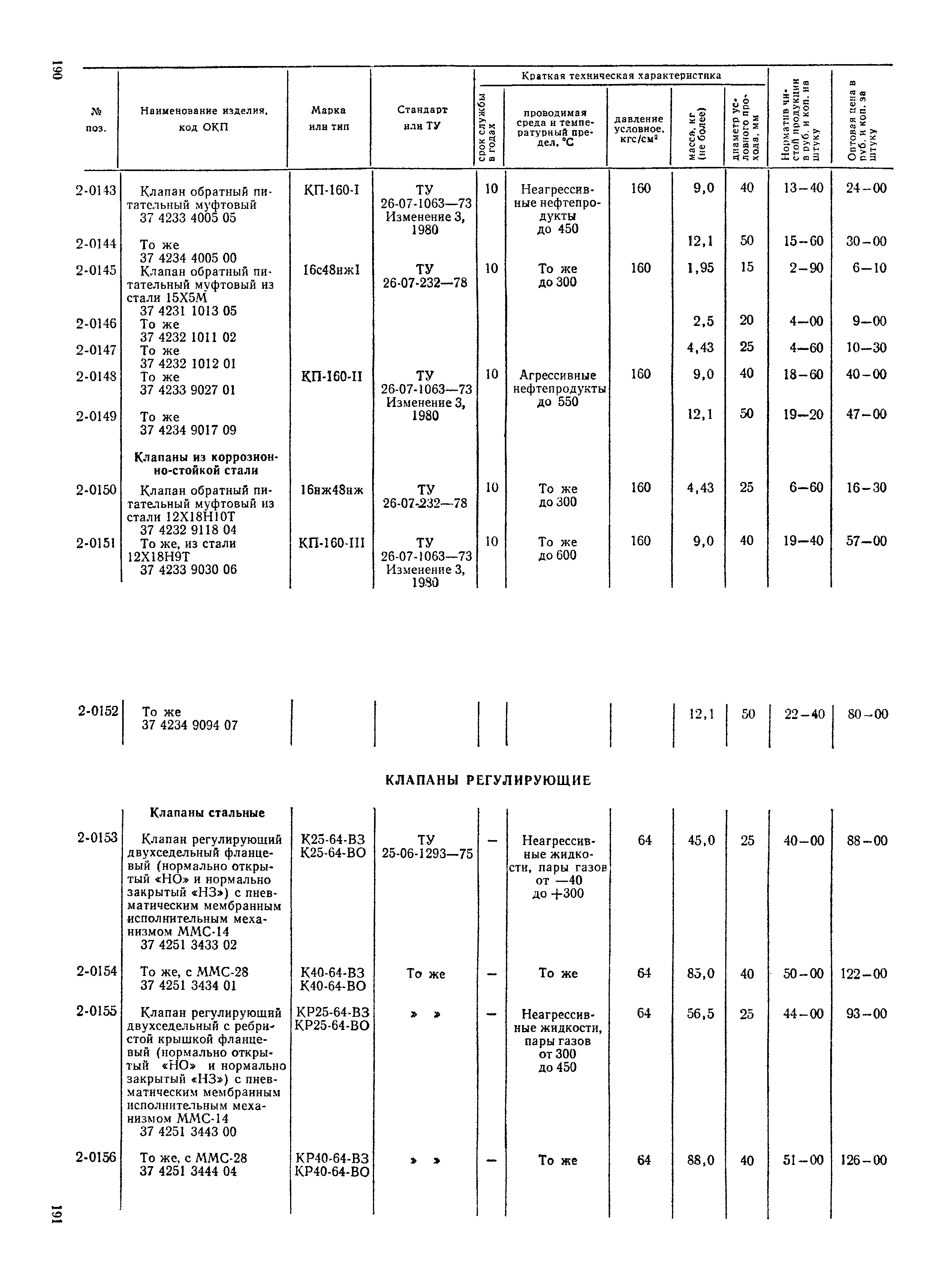 Прейскурант 23-07