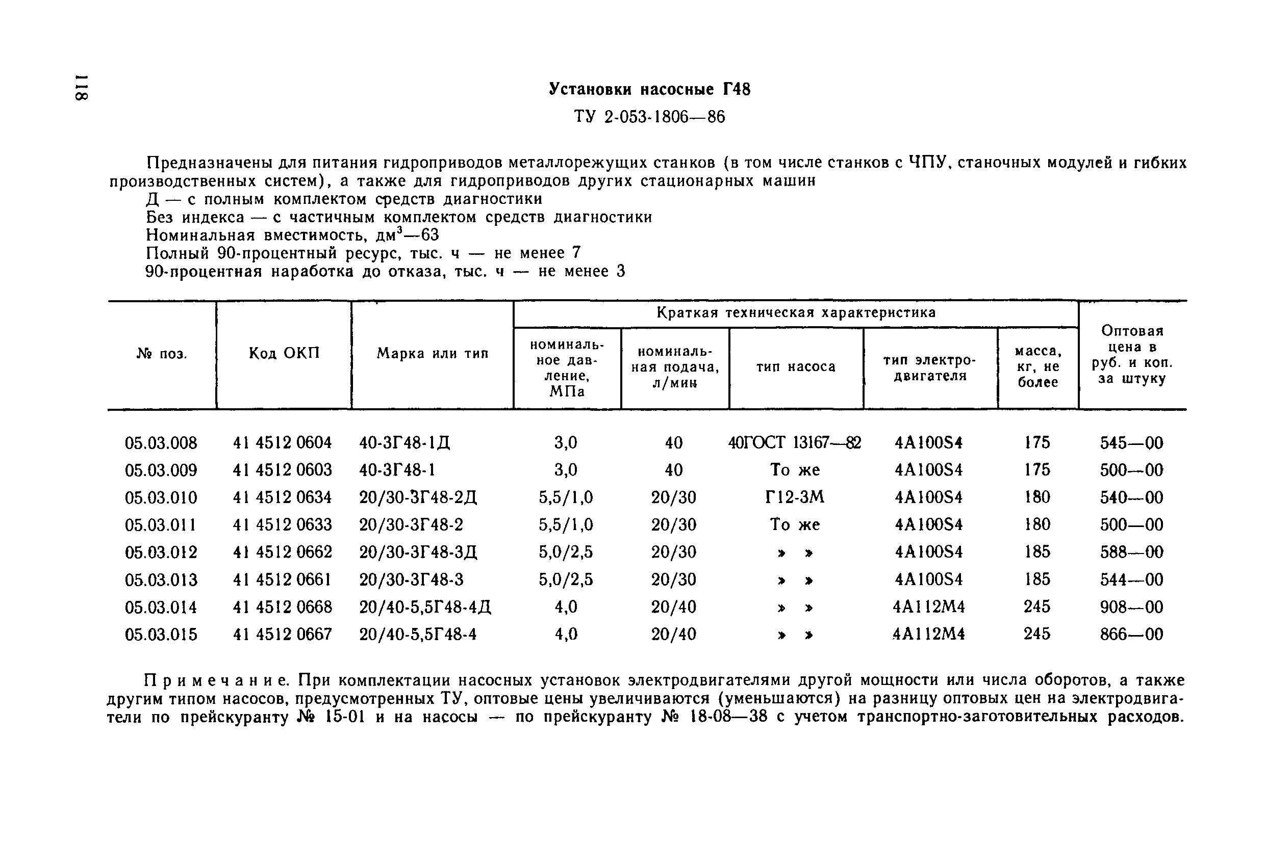 Прейскурант 18-08-38