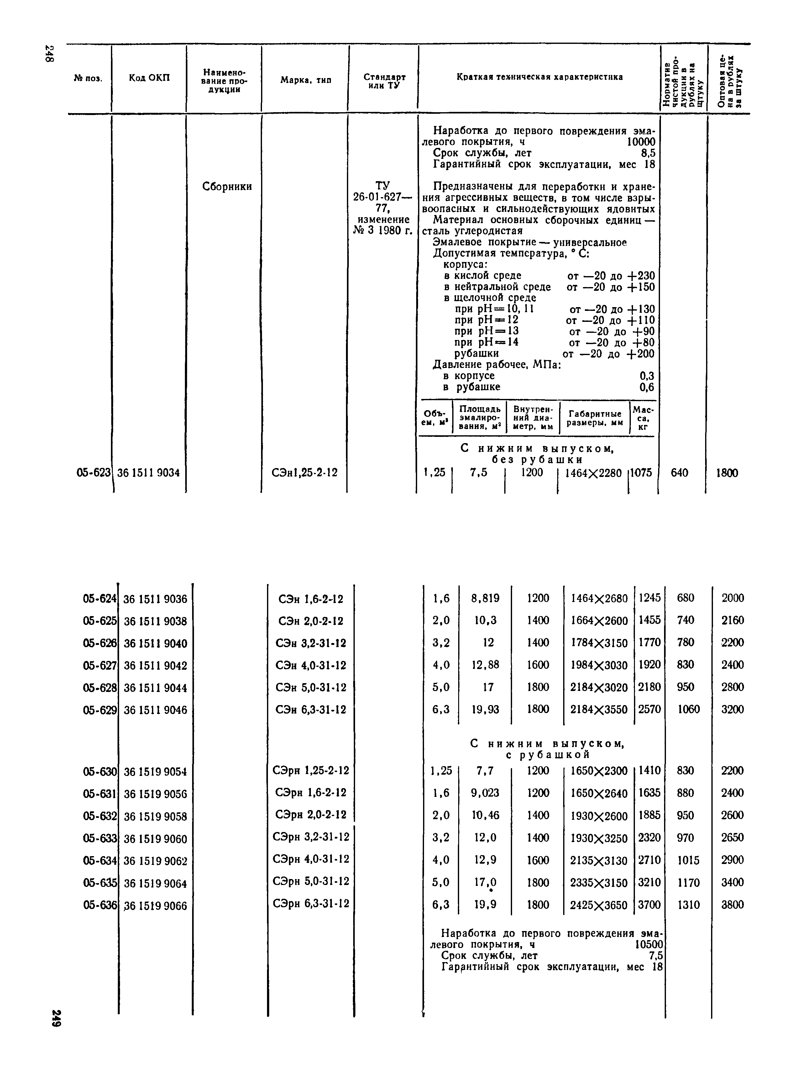 Прейскурант 23-03