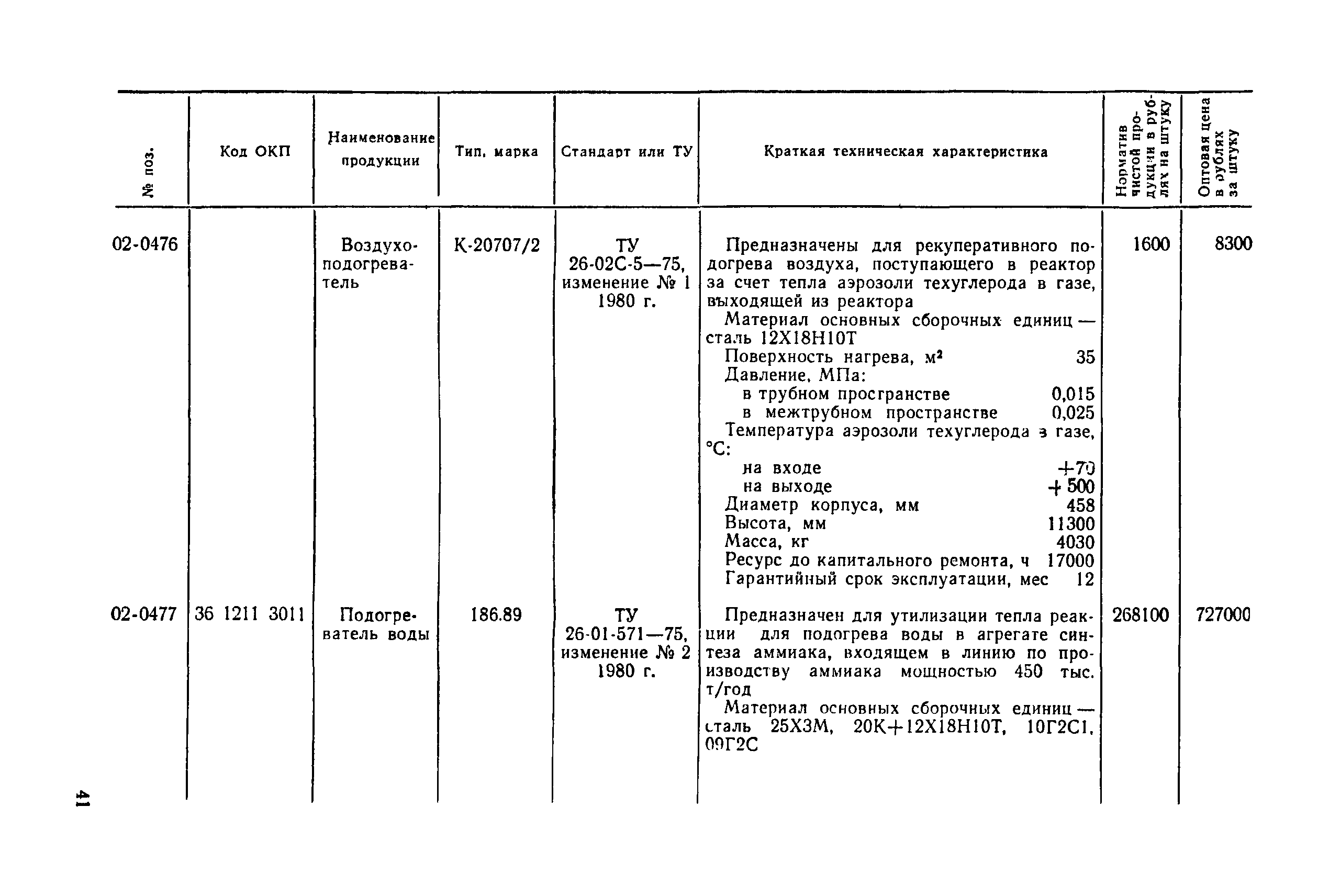 Прейскурант 23-03