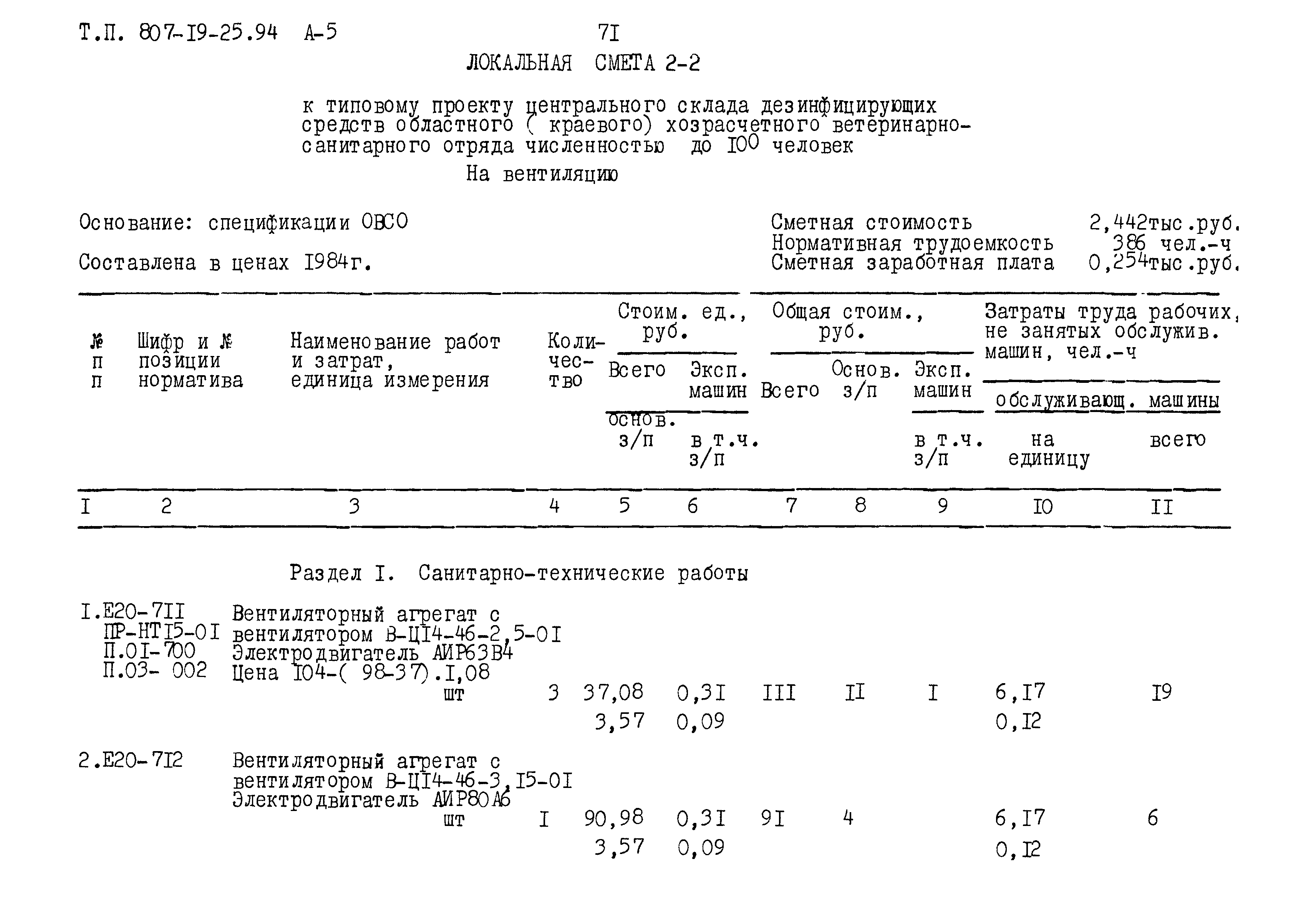 Типовой проект 807-19-25.94