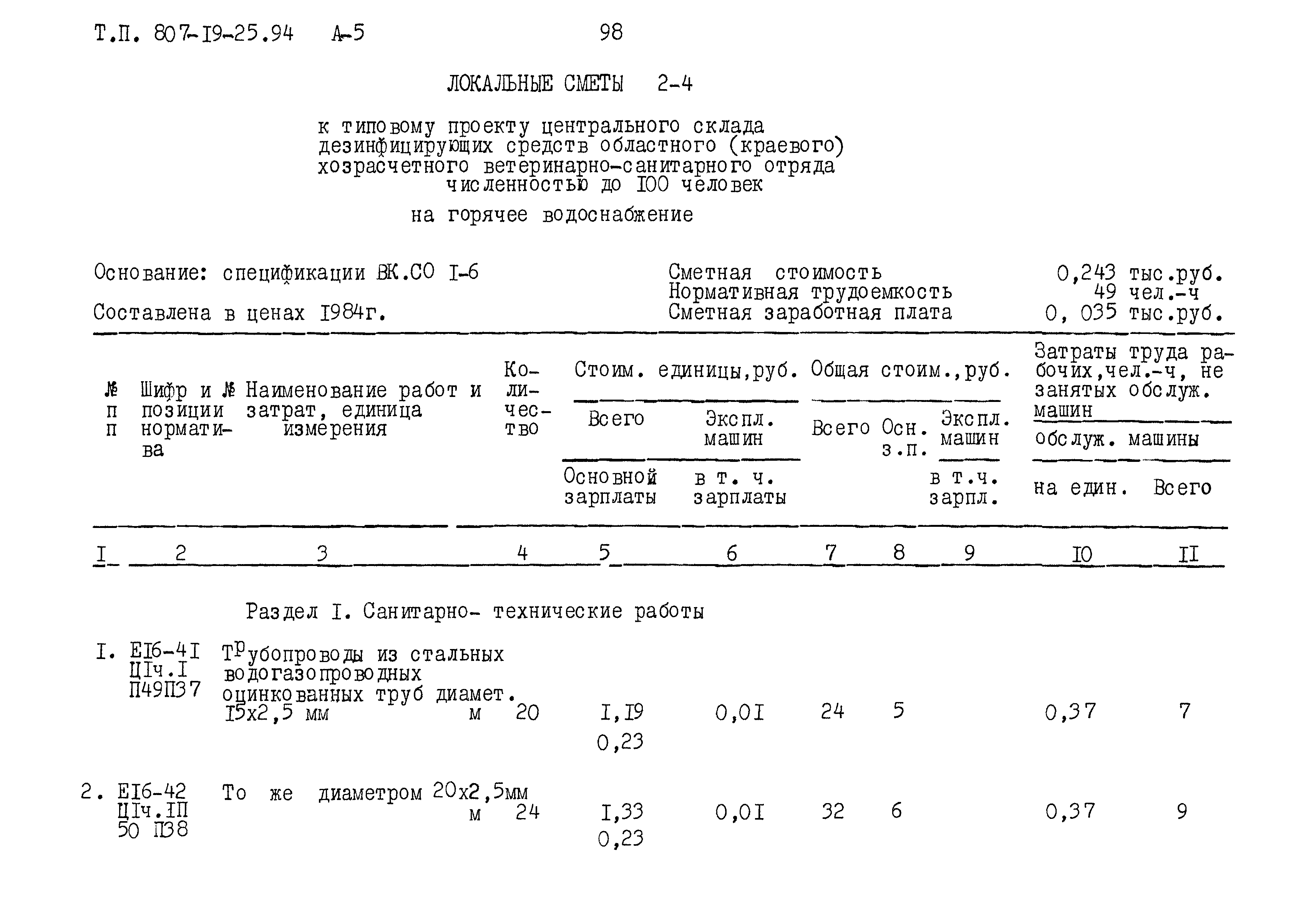 Типовой проект 807-19-25.94