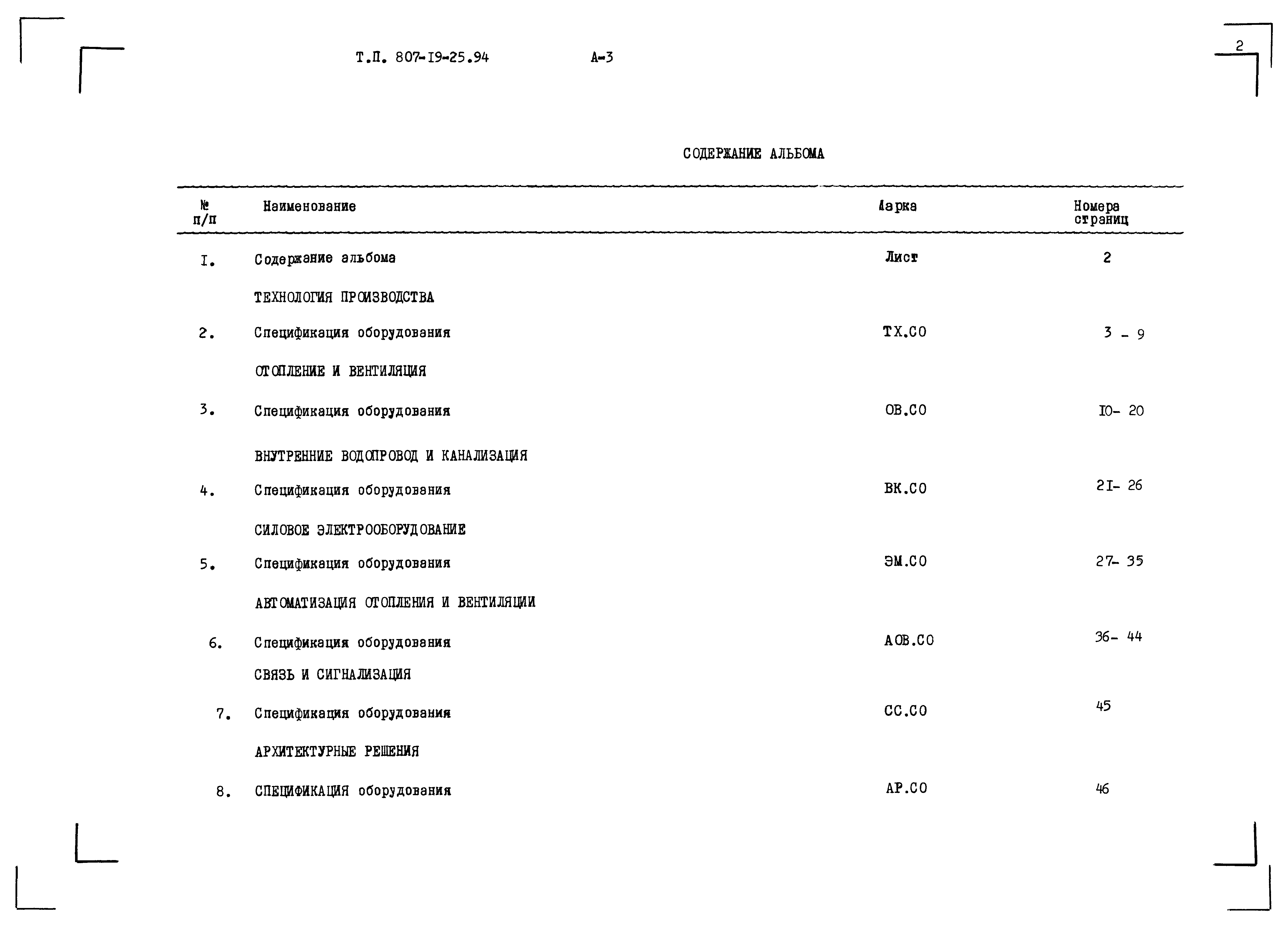 Типовой проект 807-19-25.94