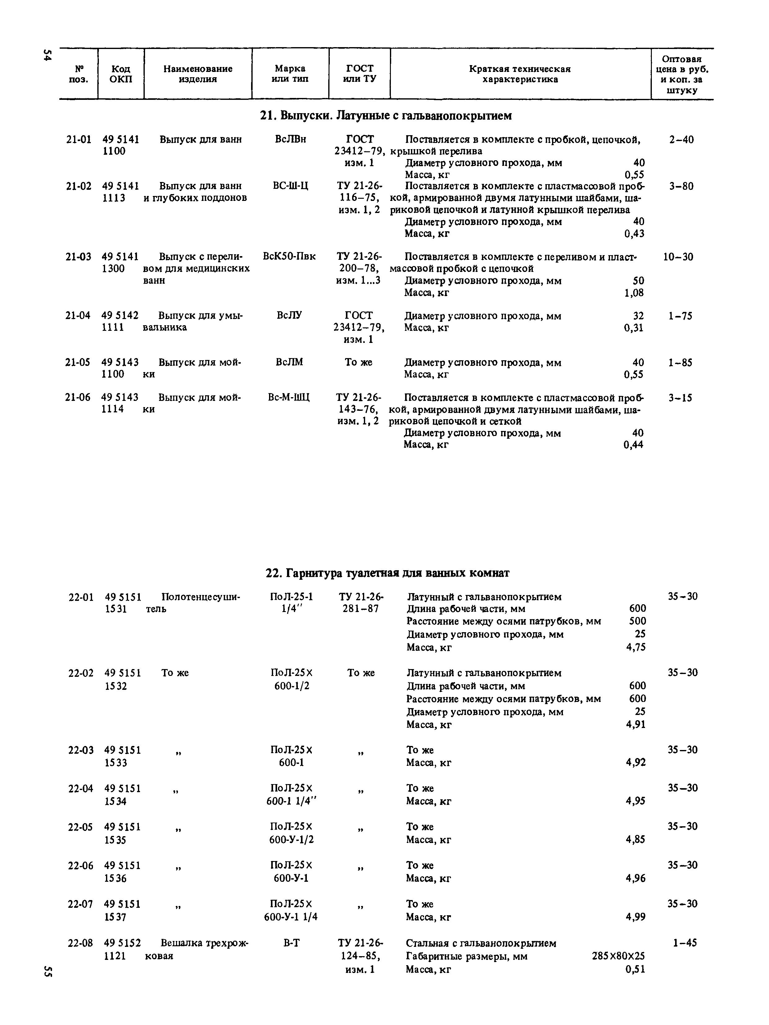 Прейскурант 24-07-46