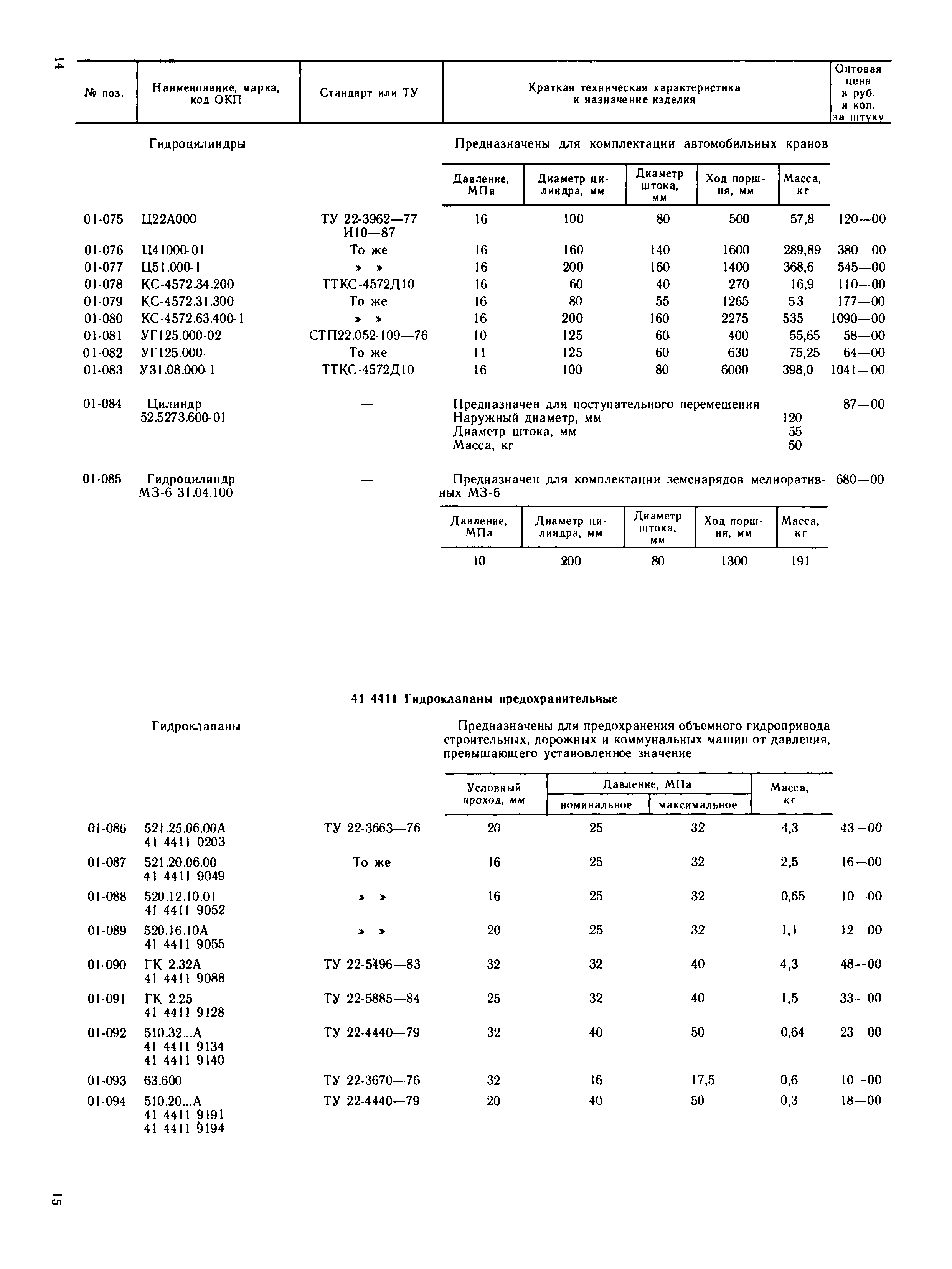 Прейскурант 24-18-49