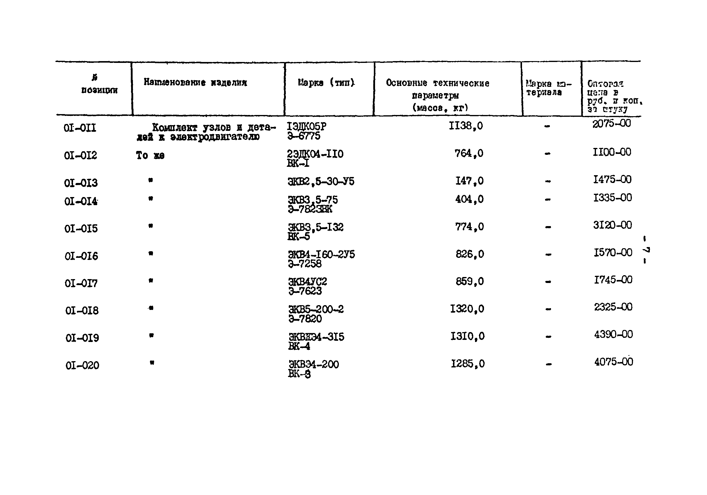 Прейскурант 24-18-44