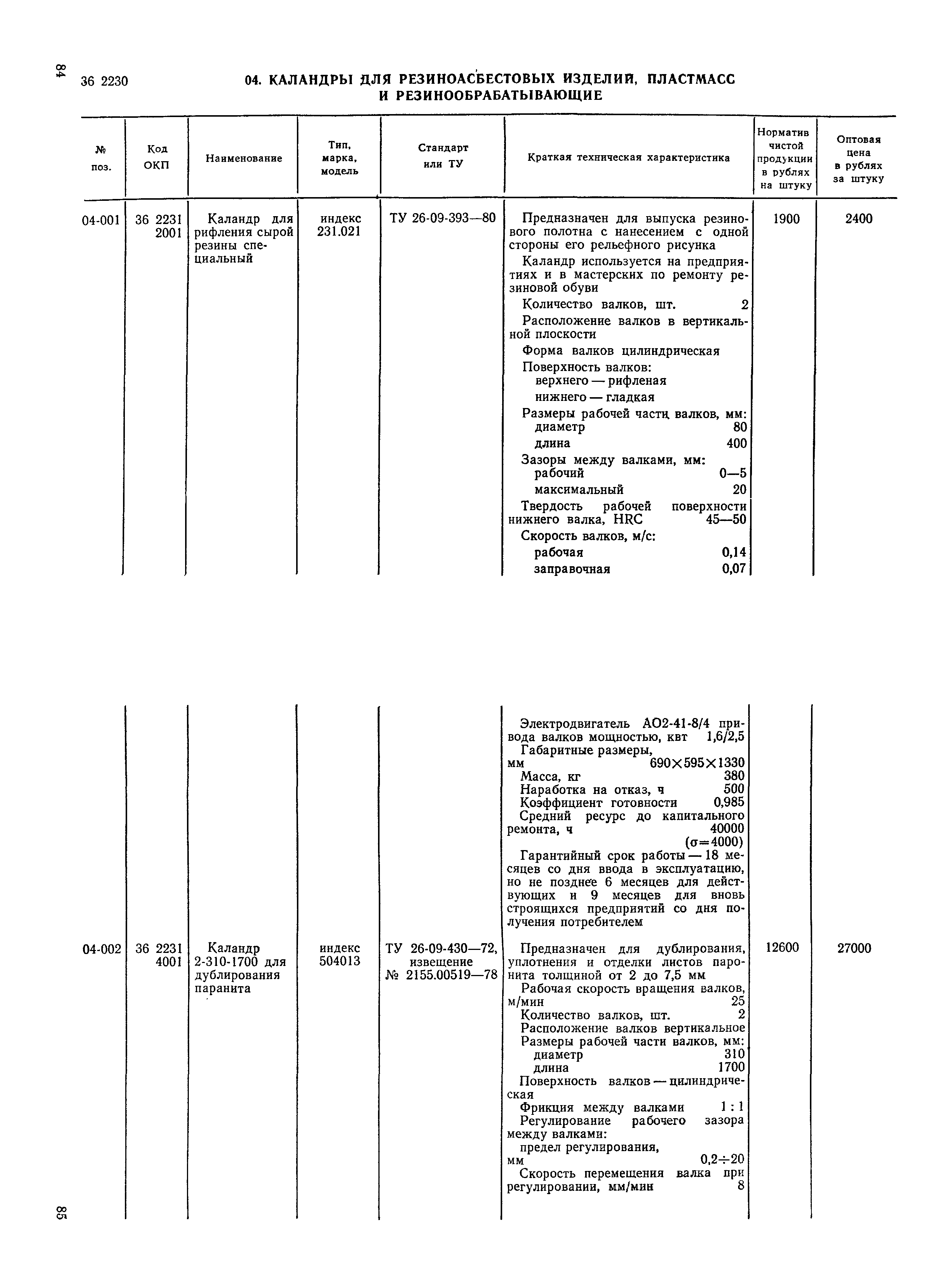 Прейскурант 23-12