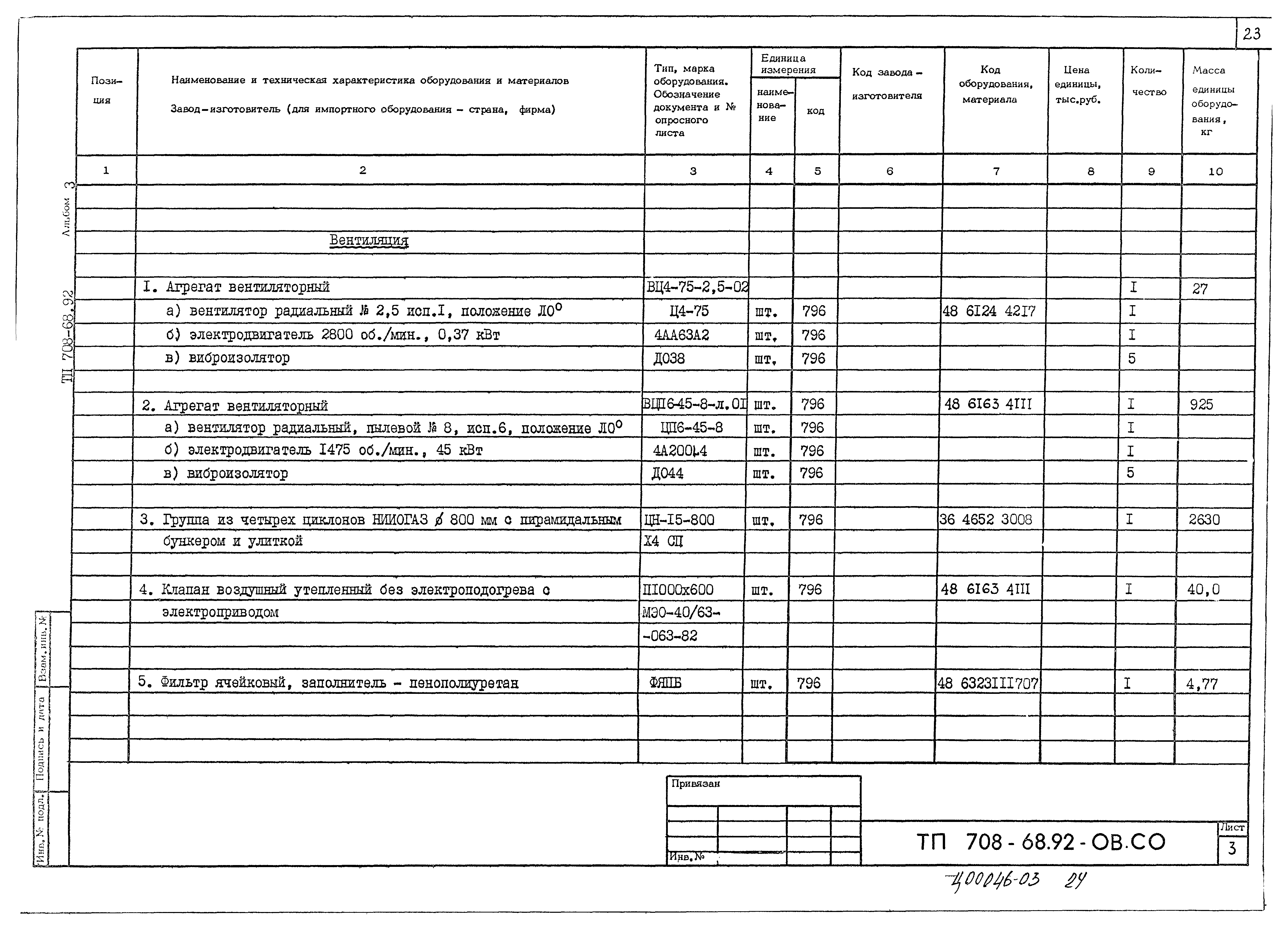 Типовой проект 708-68.92