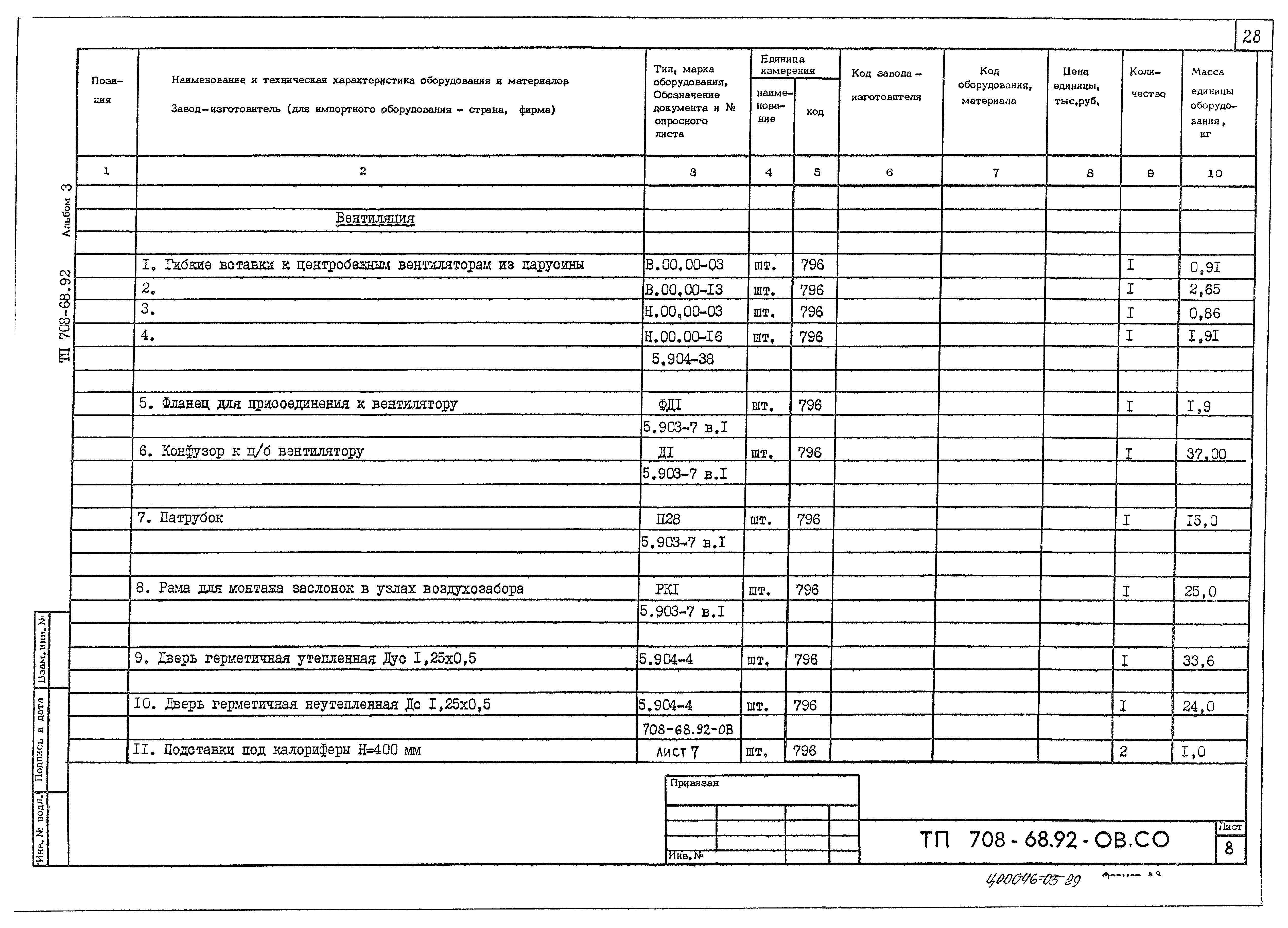 Типовой проект 708-68.92
