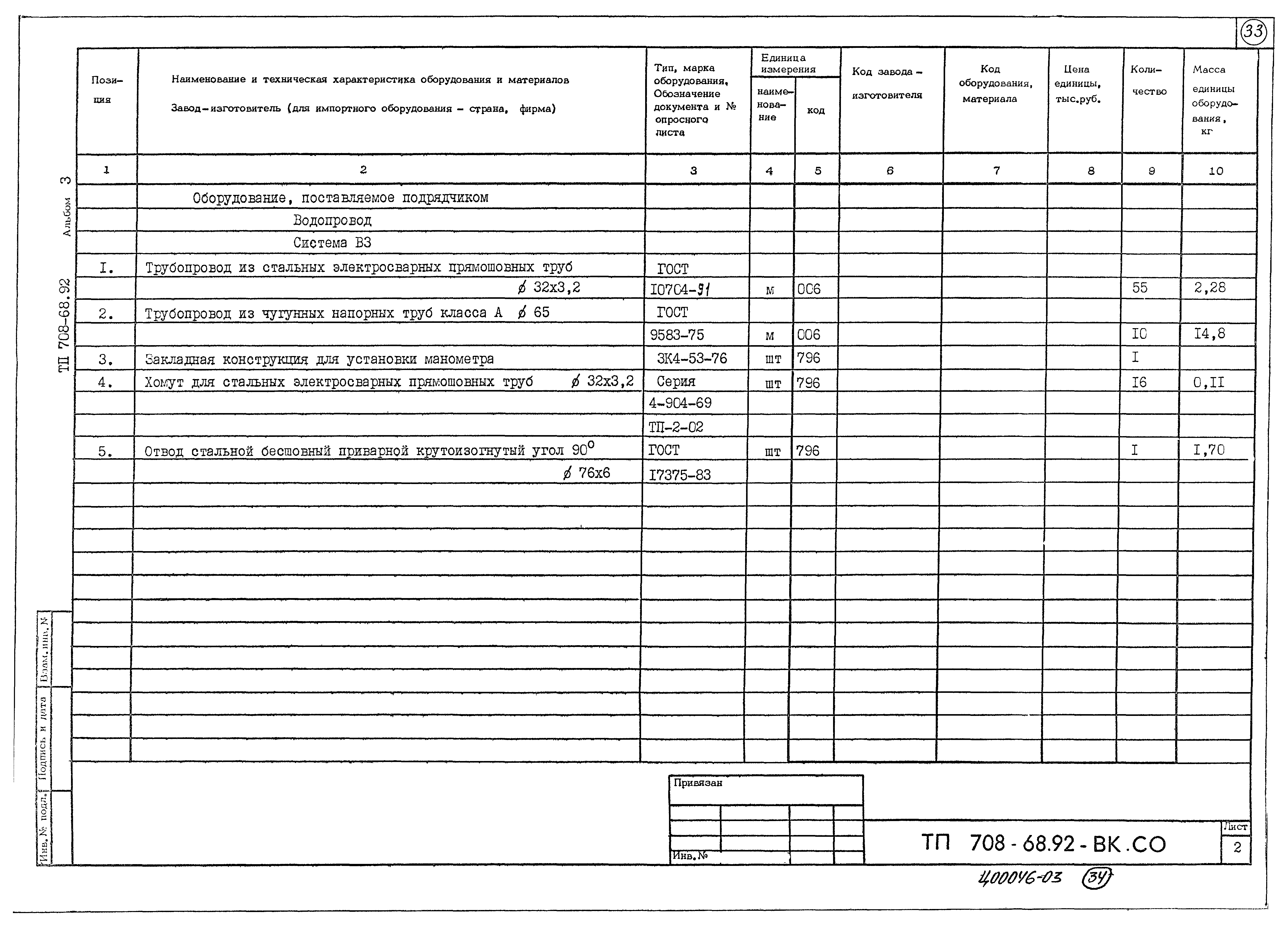 Типовой проект 708-68.92