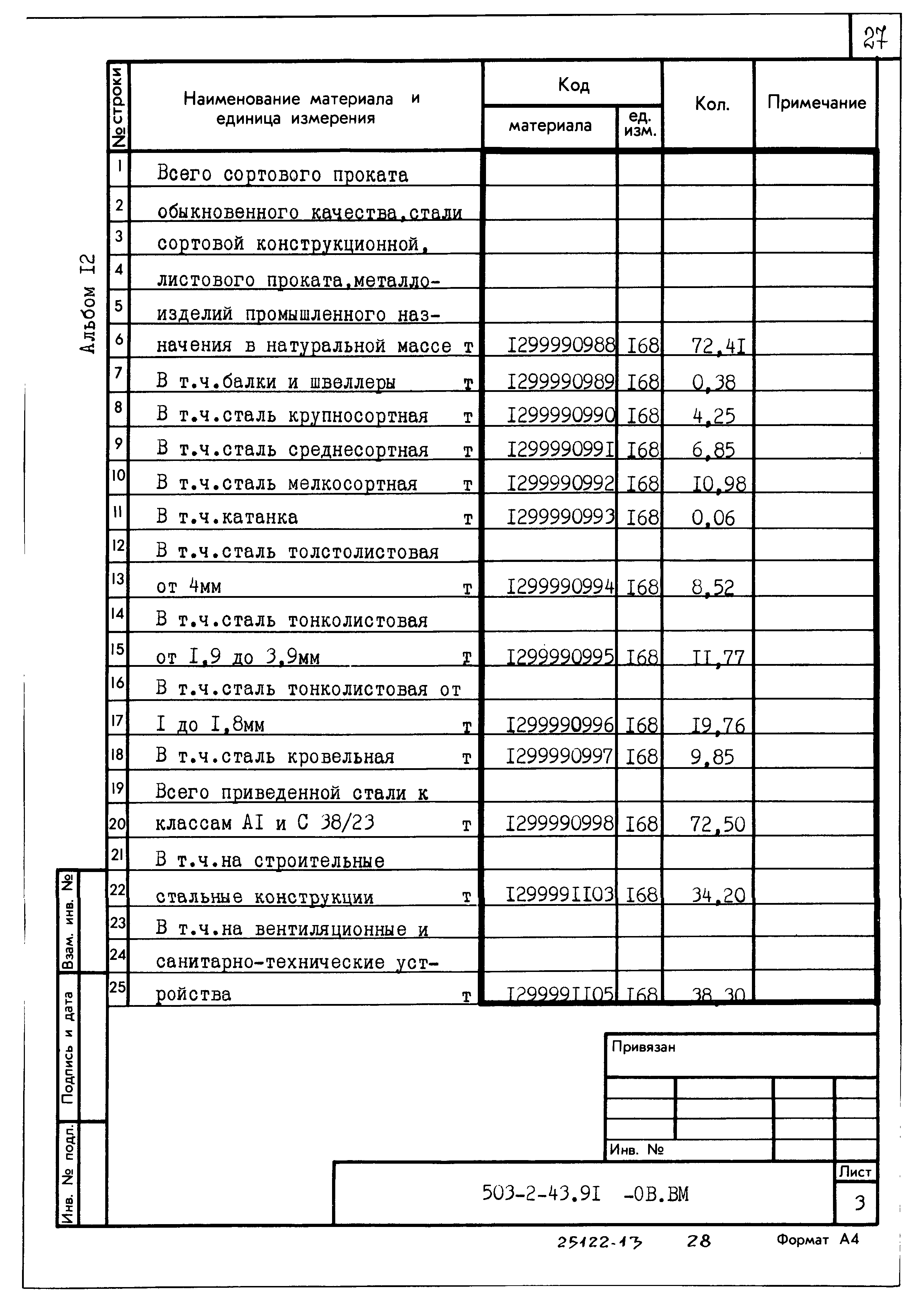 Типовой проект 503-2-43.91