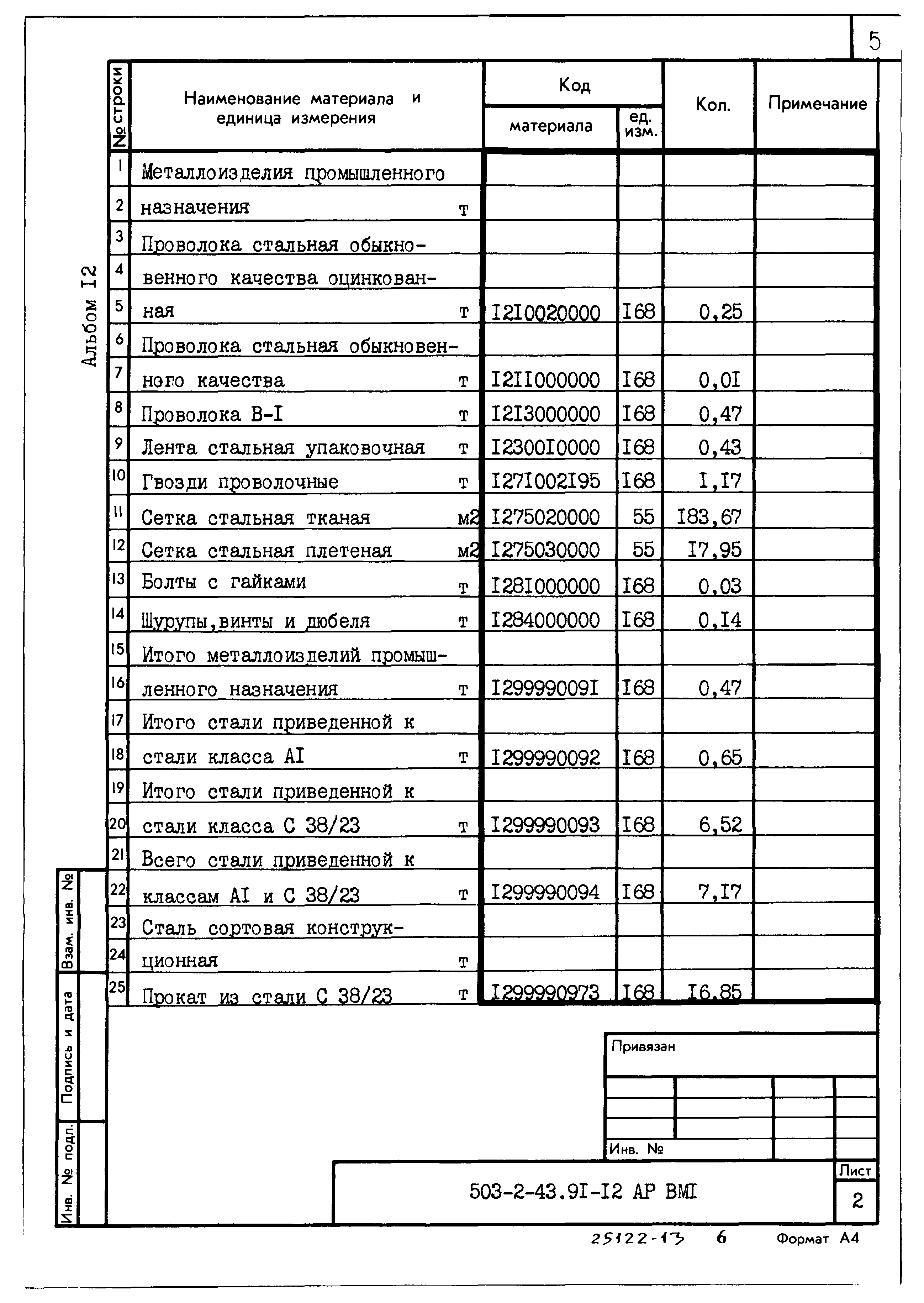 Типовой проект 503-2-43.91