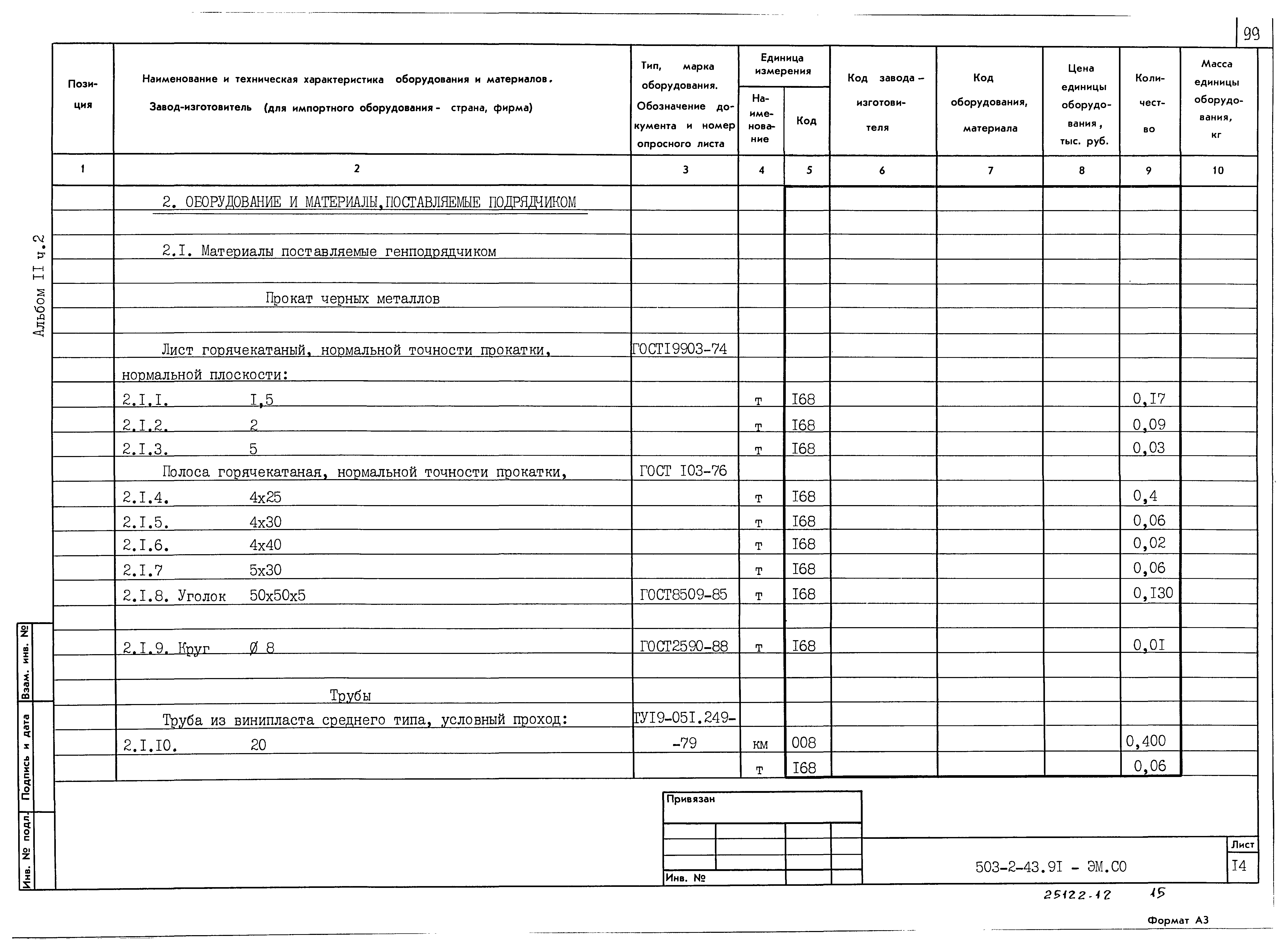 Типовой проект 503-2-43.91