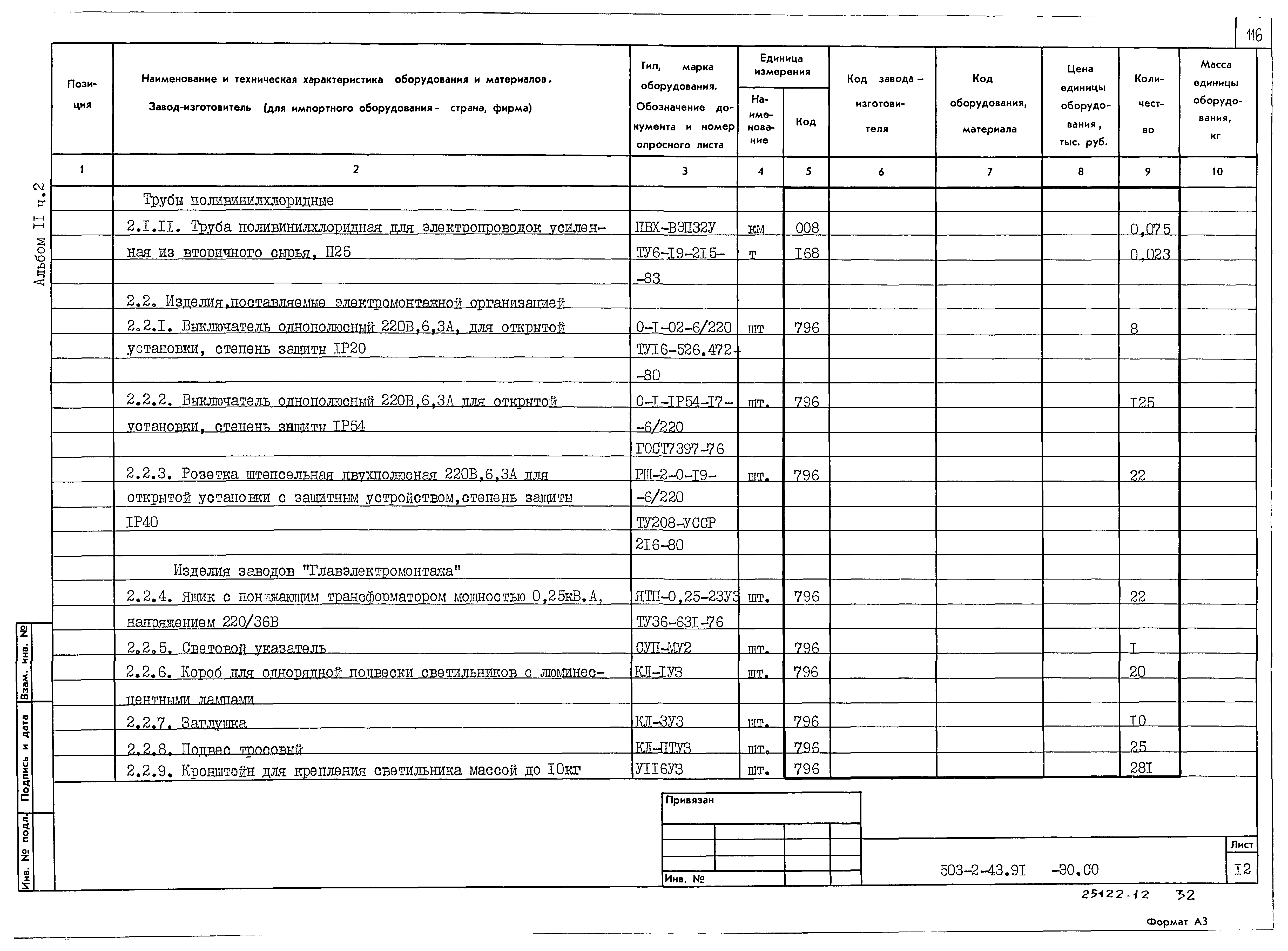 Типовой проект 503-2-43.91