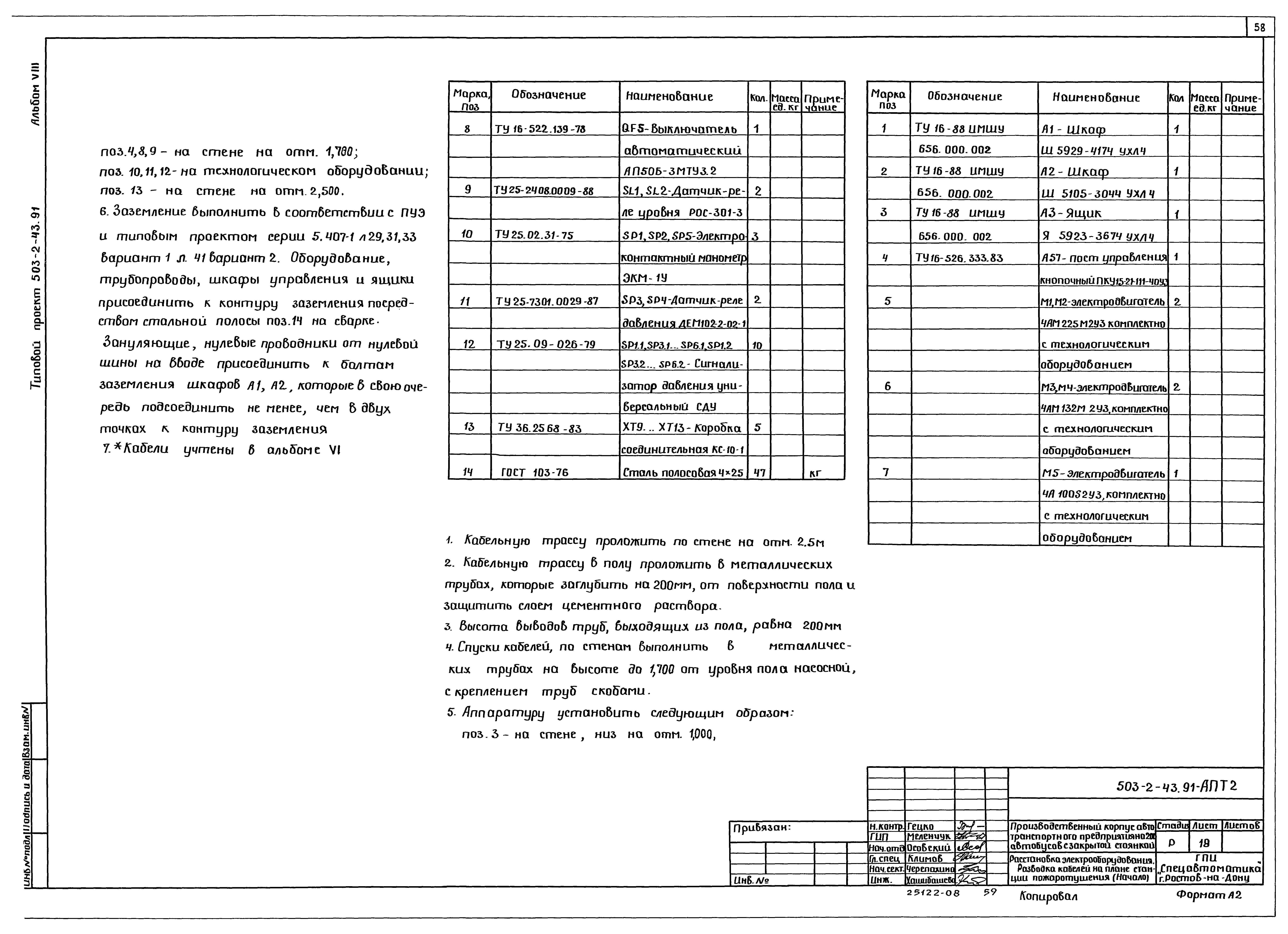 Типовой проект 503-2-43.91