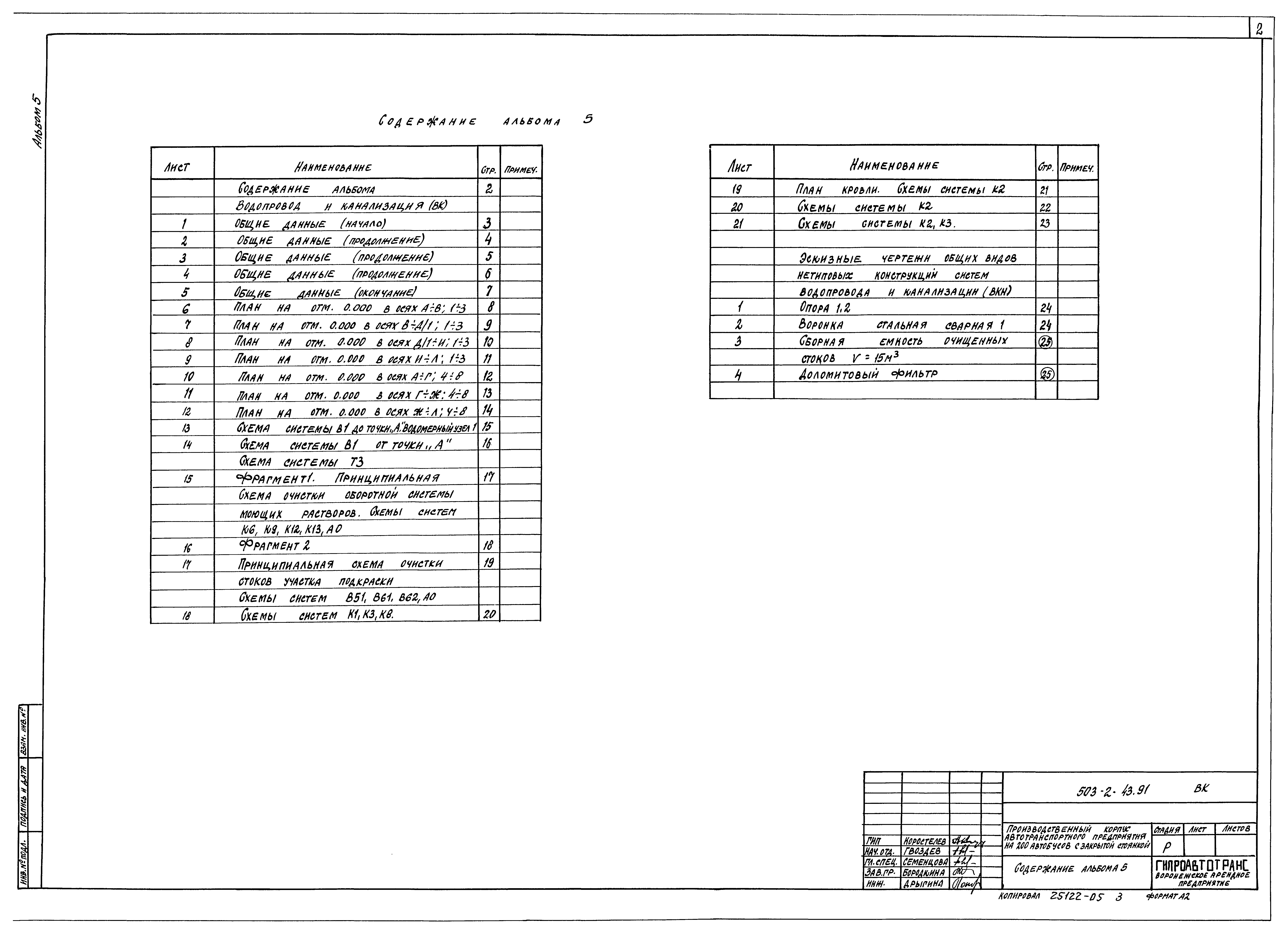 Типовой проект 503-2-43.91