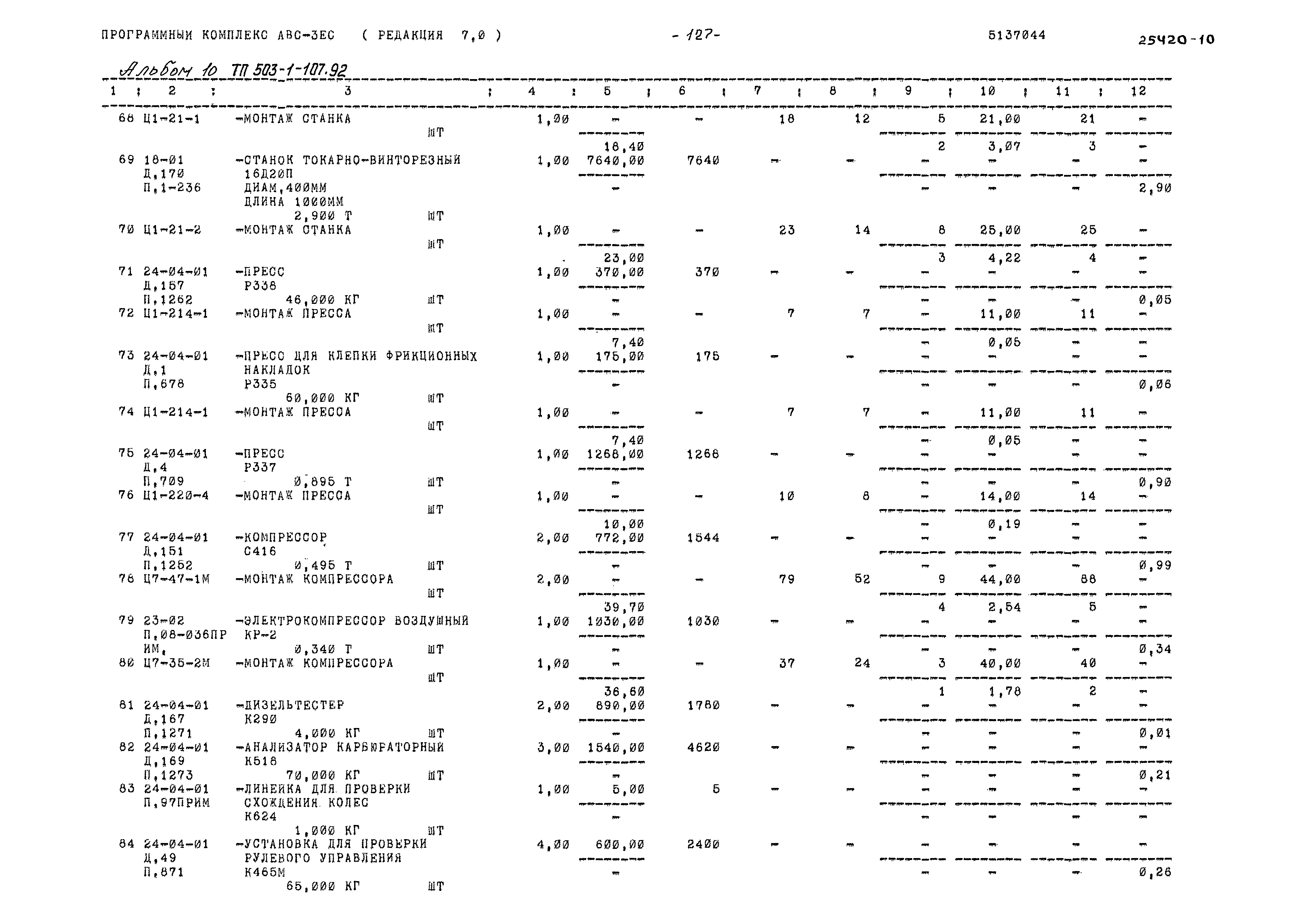 Типовой проект 503-1-107.92