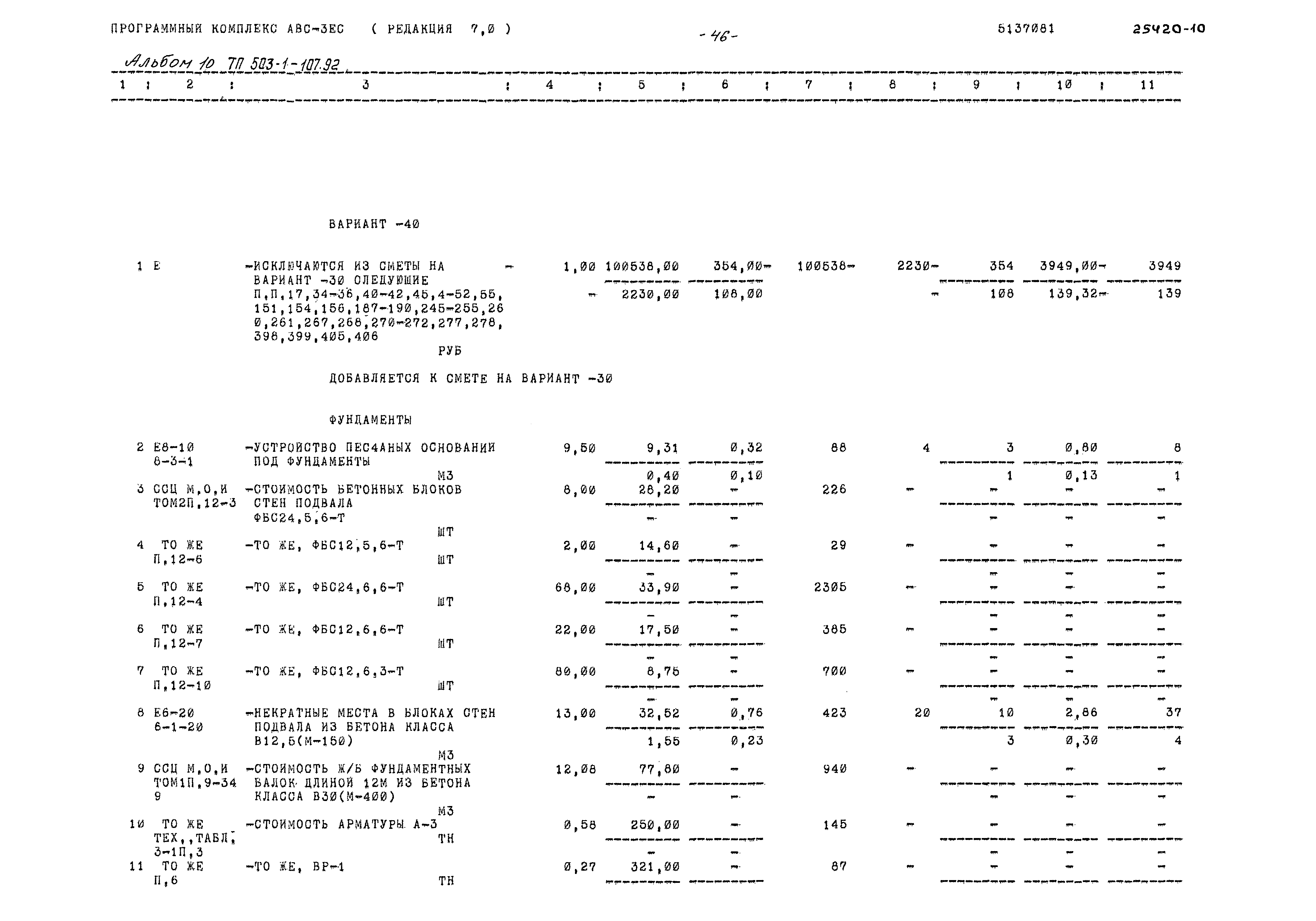 Типовой проект 503-1-107.92