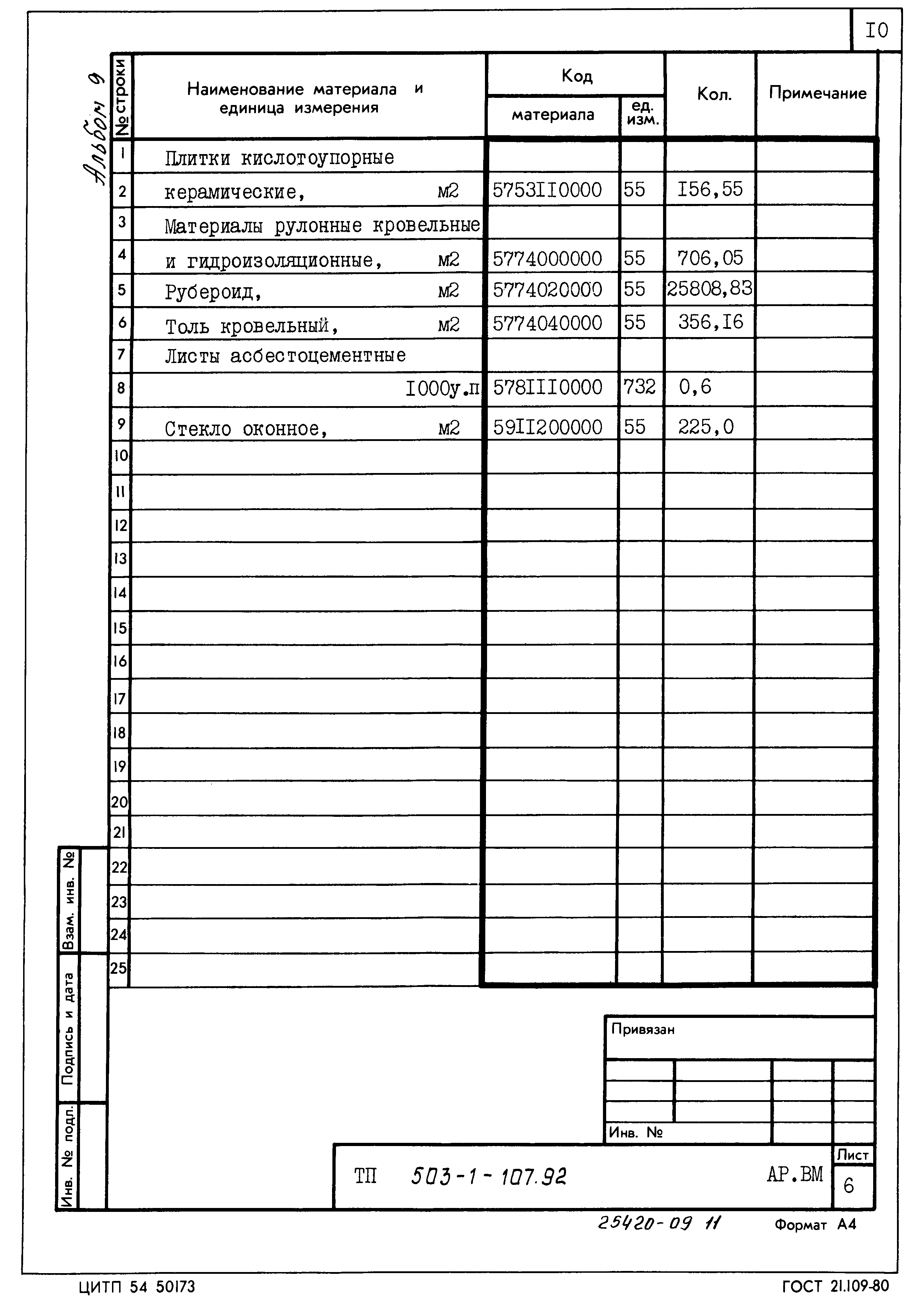Типовой проект 503-1-107.92