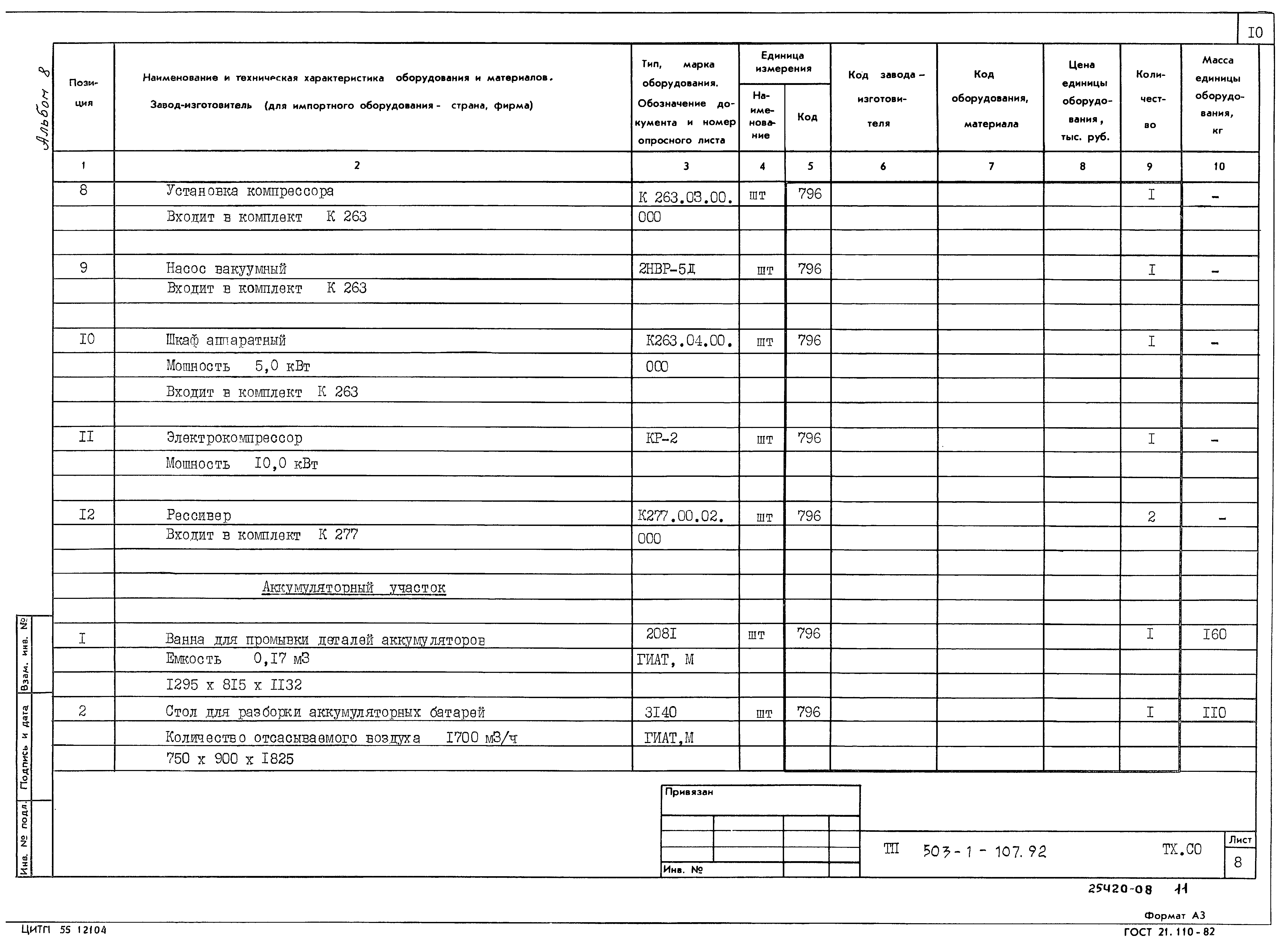 Типовой проект 503-1-107.92