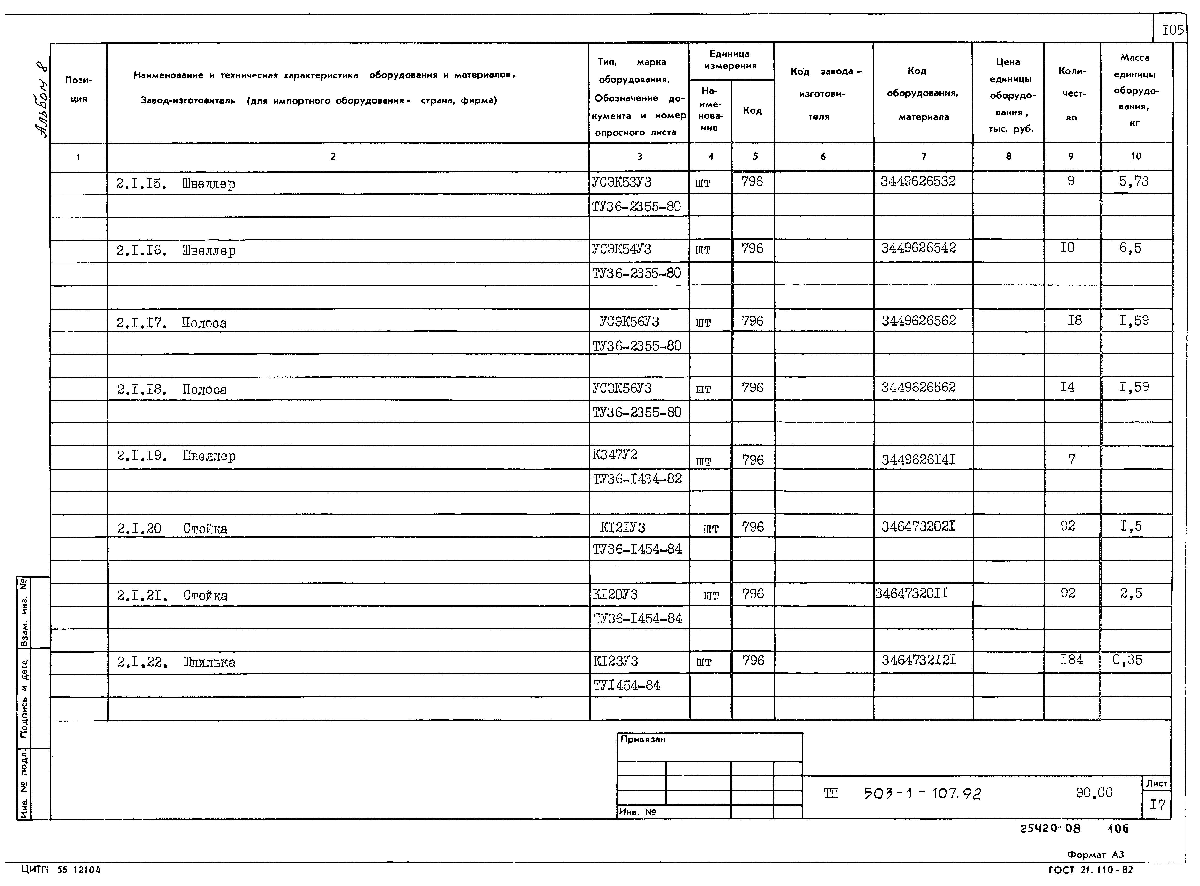 Типовой проект 503-1-107.92