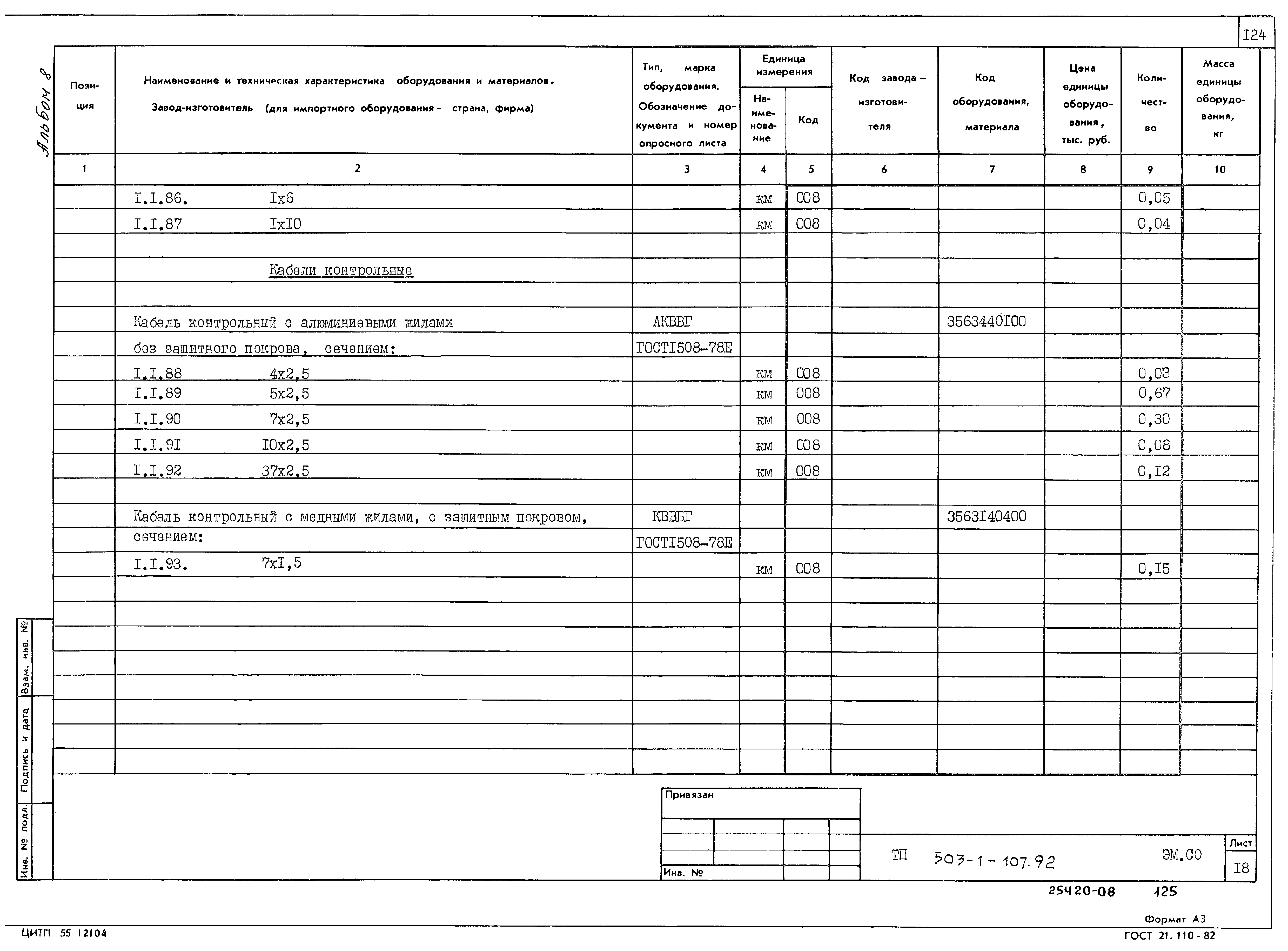 Типовой проект 503-1-107.92