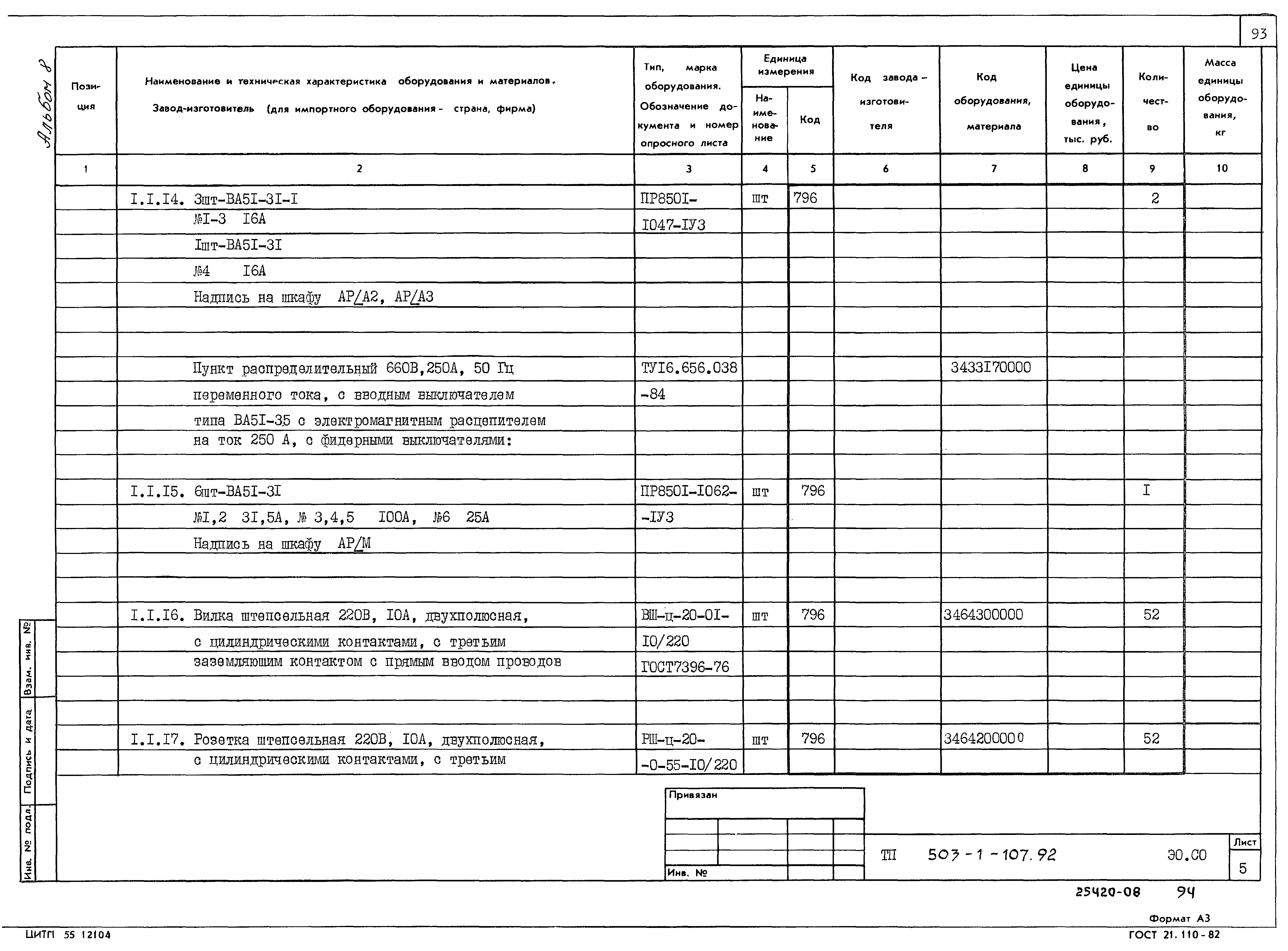 Типовой проект 503-1-107.92
