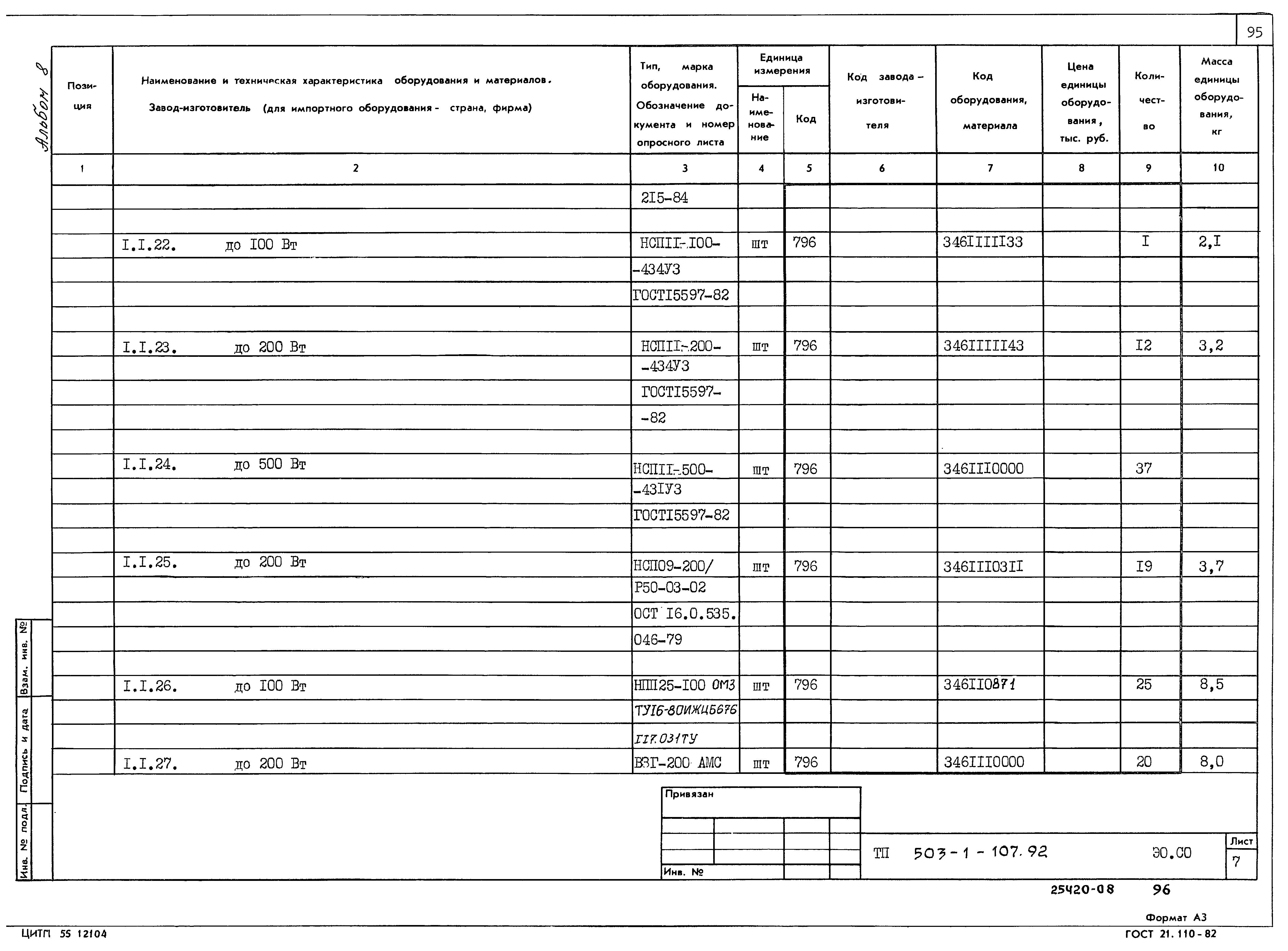 Типовой проект 503-1-107.92