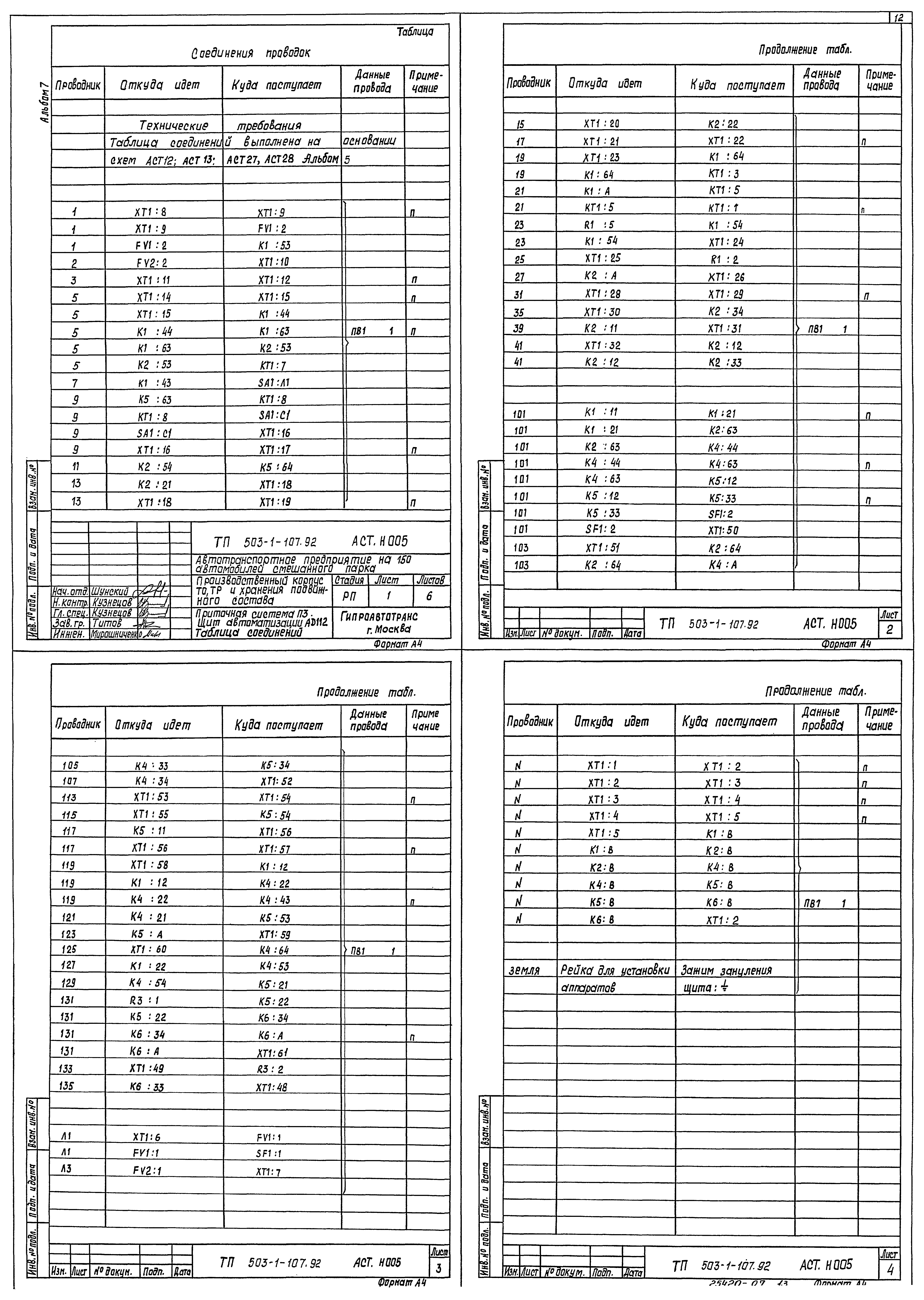 Типовой проект 503-1-107.92