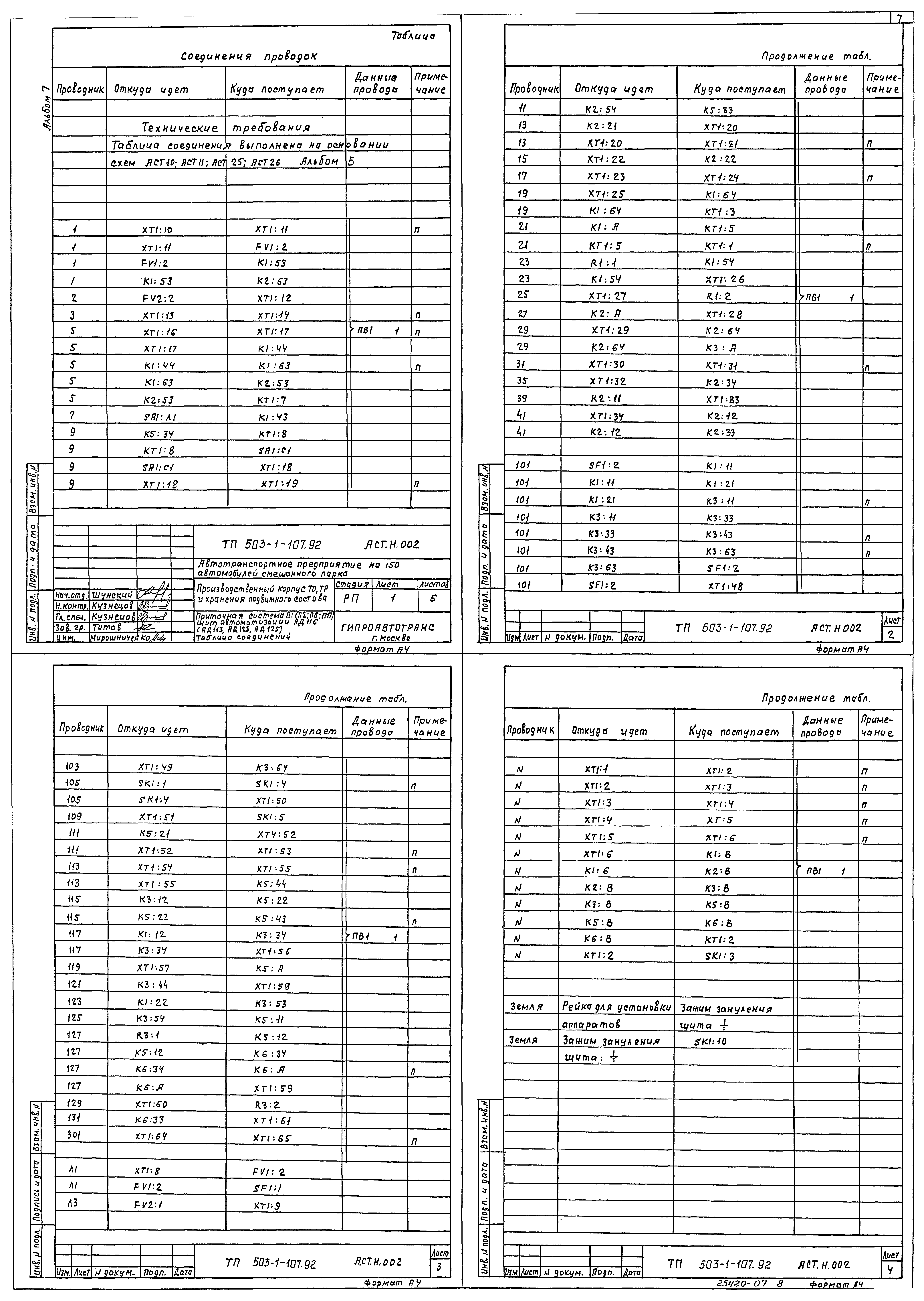 Типовой проект 503-1-107.92