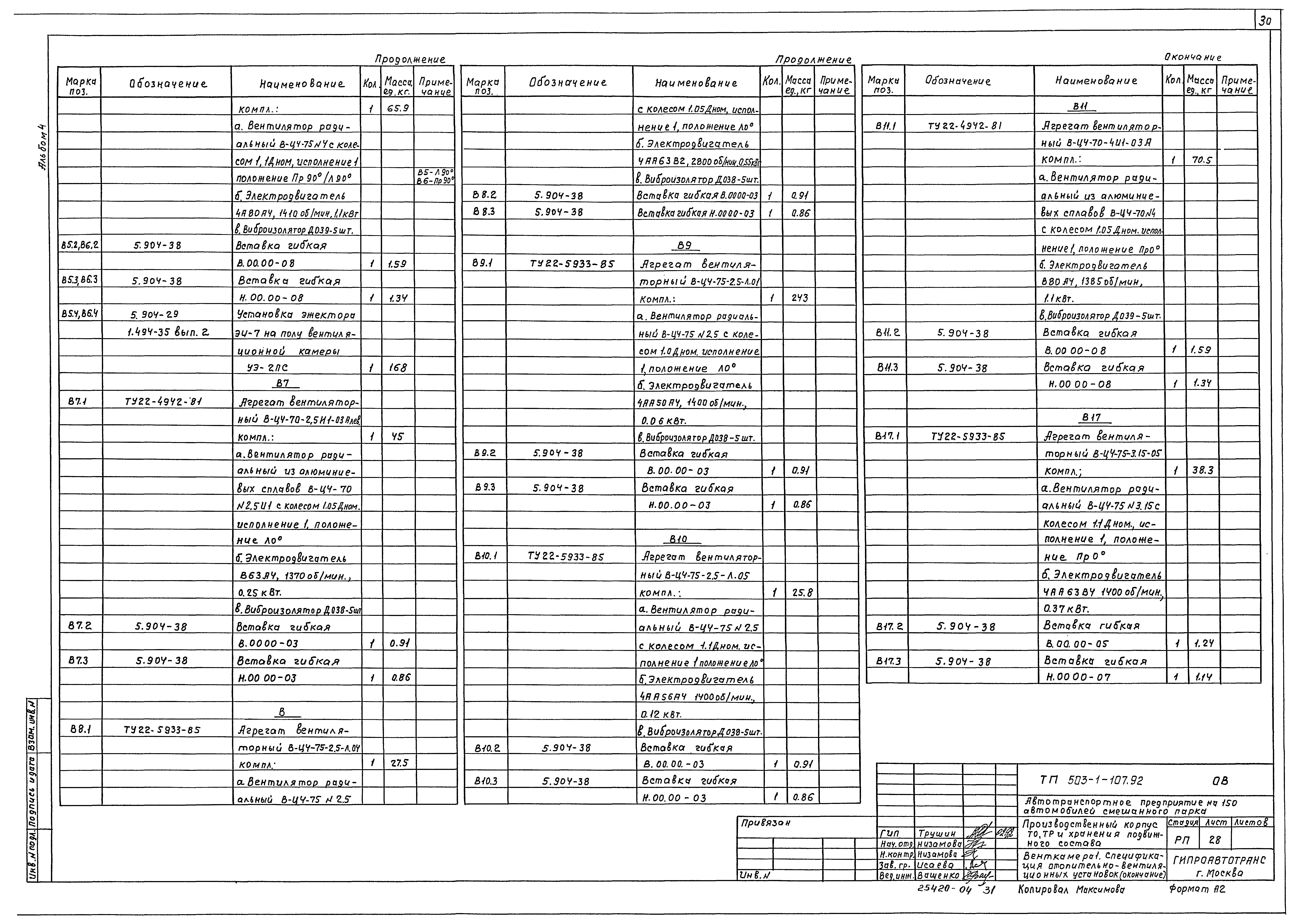 Типовой проект 503-1-107.92