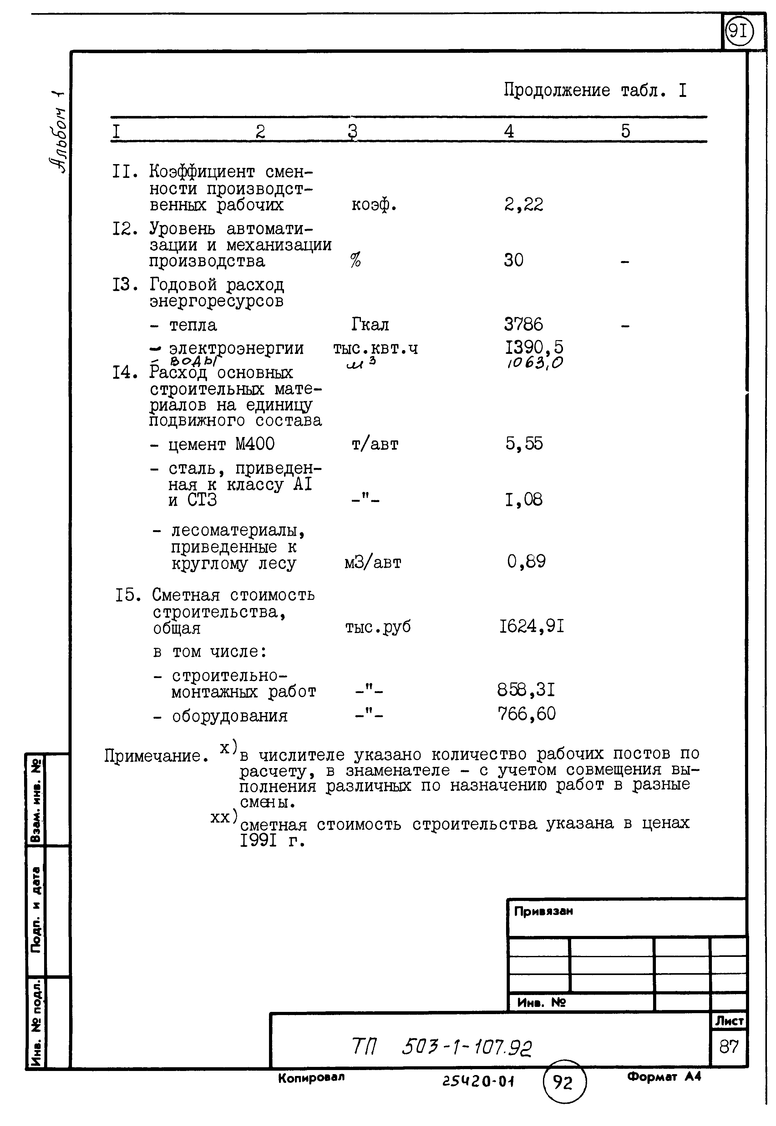 Типовой проект 503-1-107.92