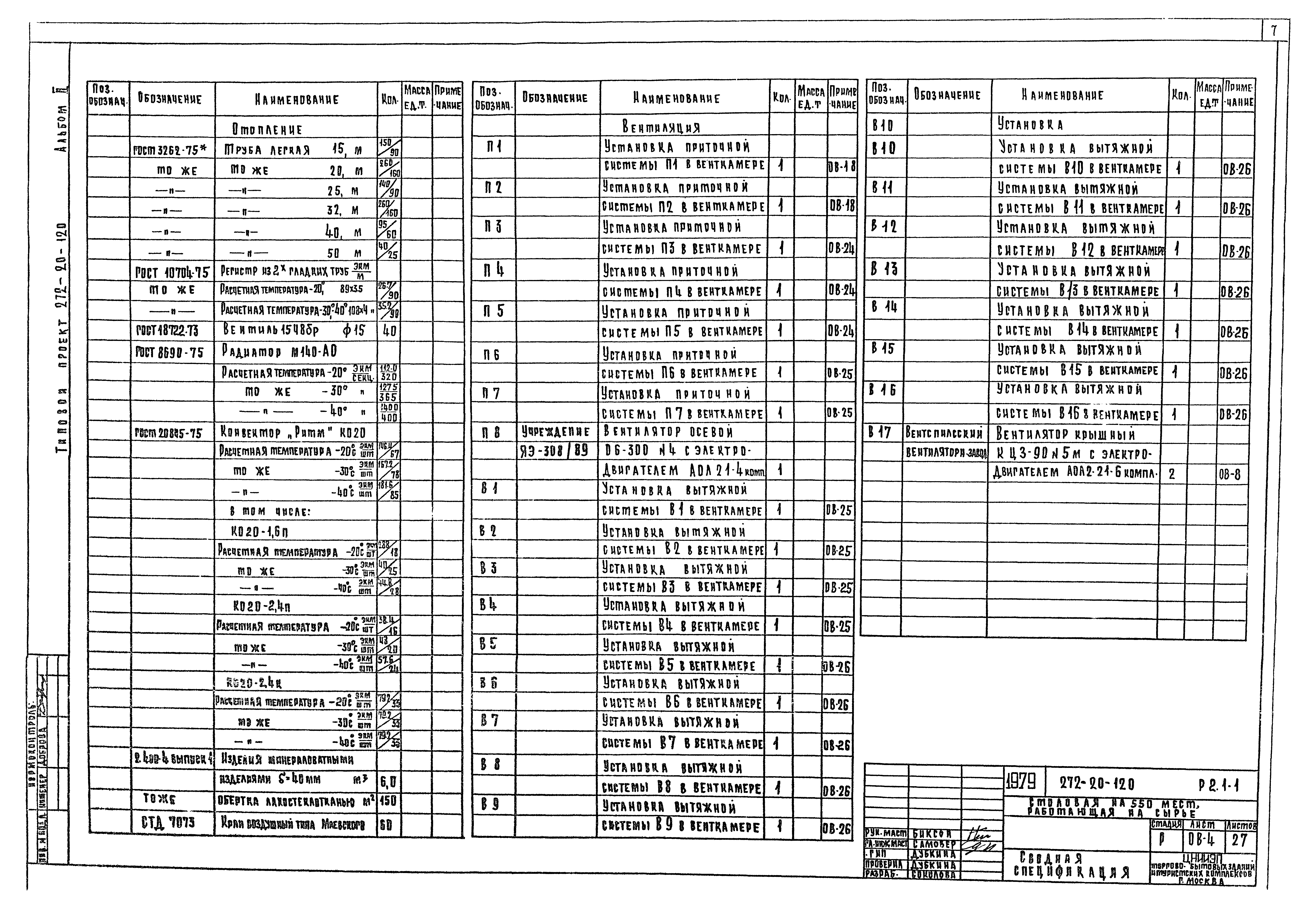 Типовой проект 272-20-120