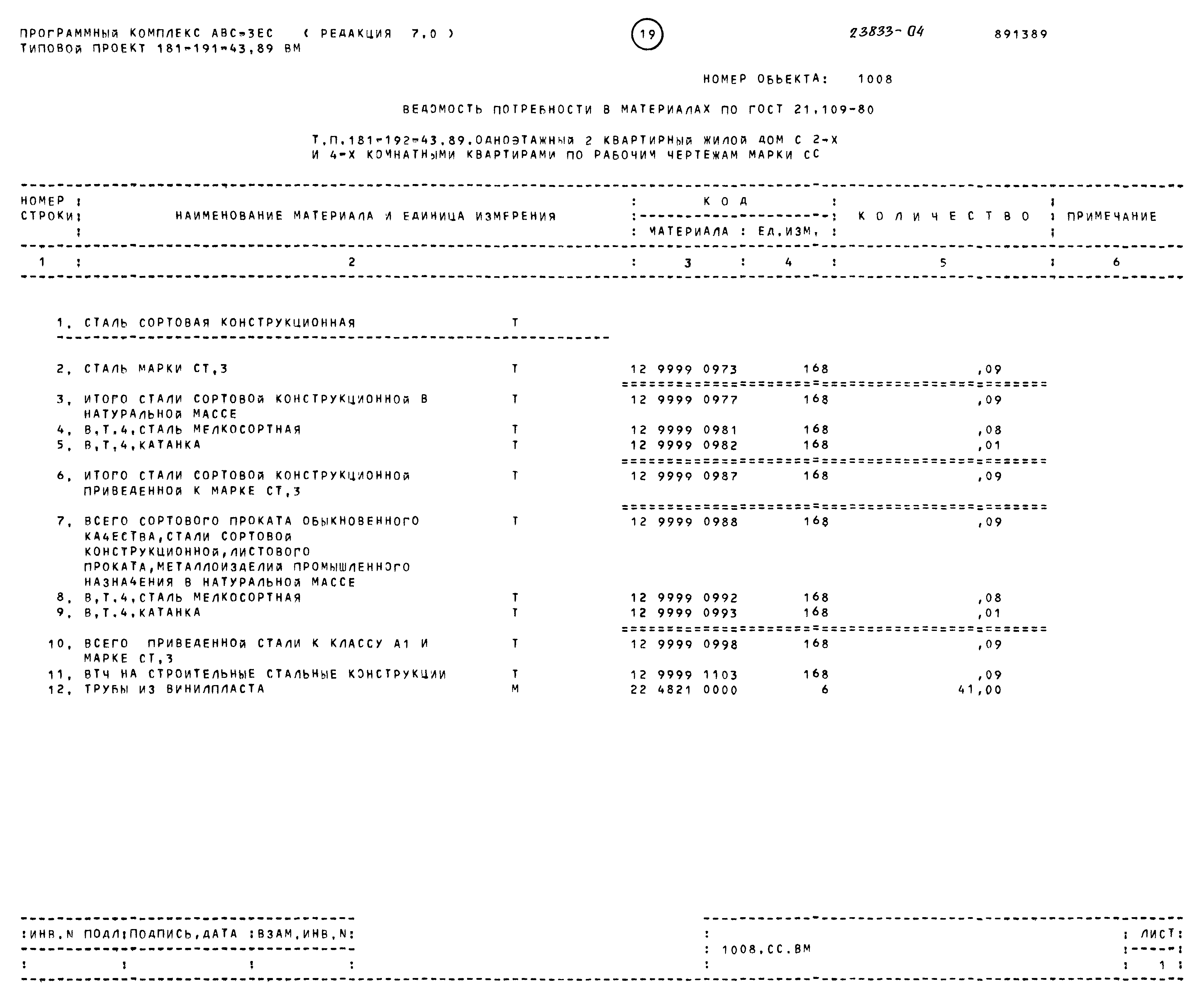Типовой проект 181-192-43.89