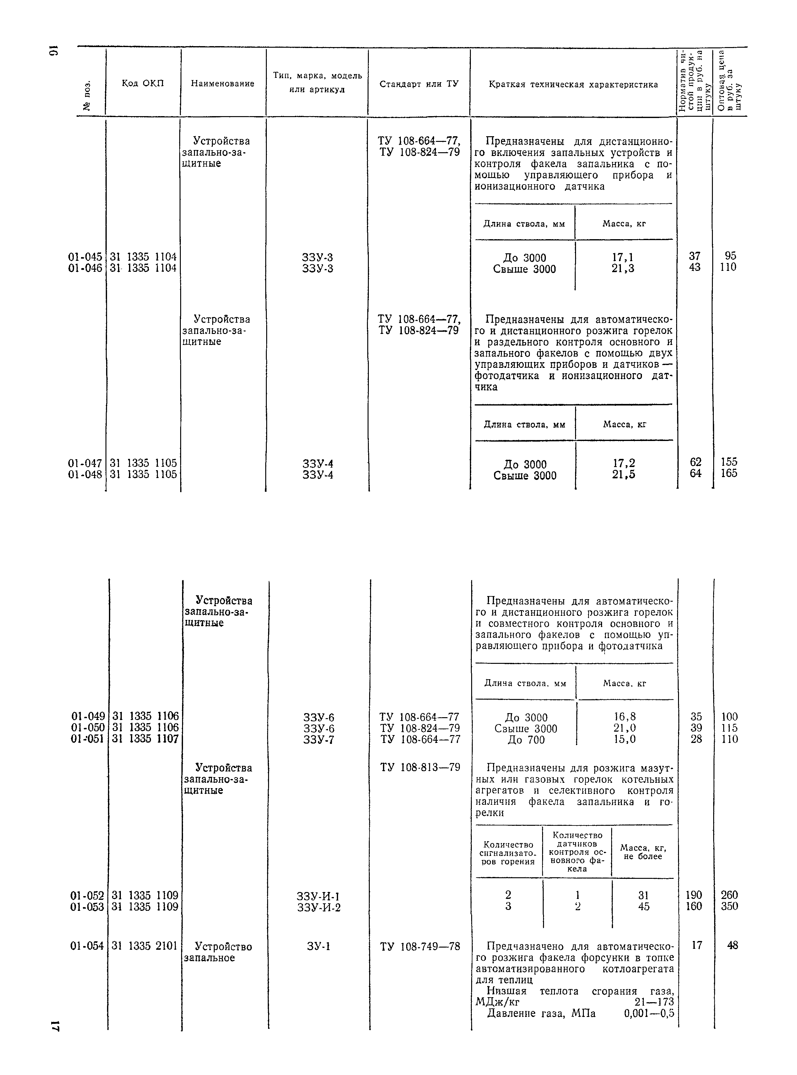 Прейскурант 19-05