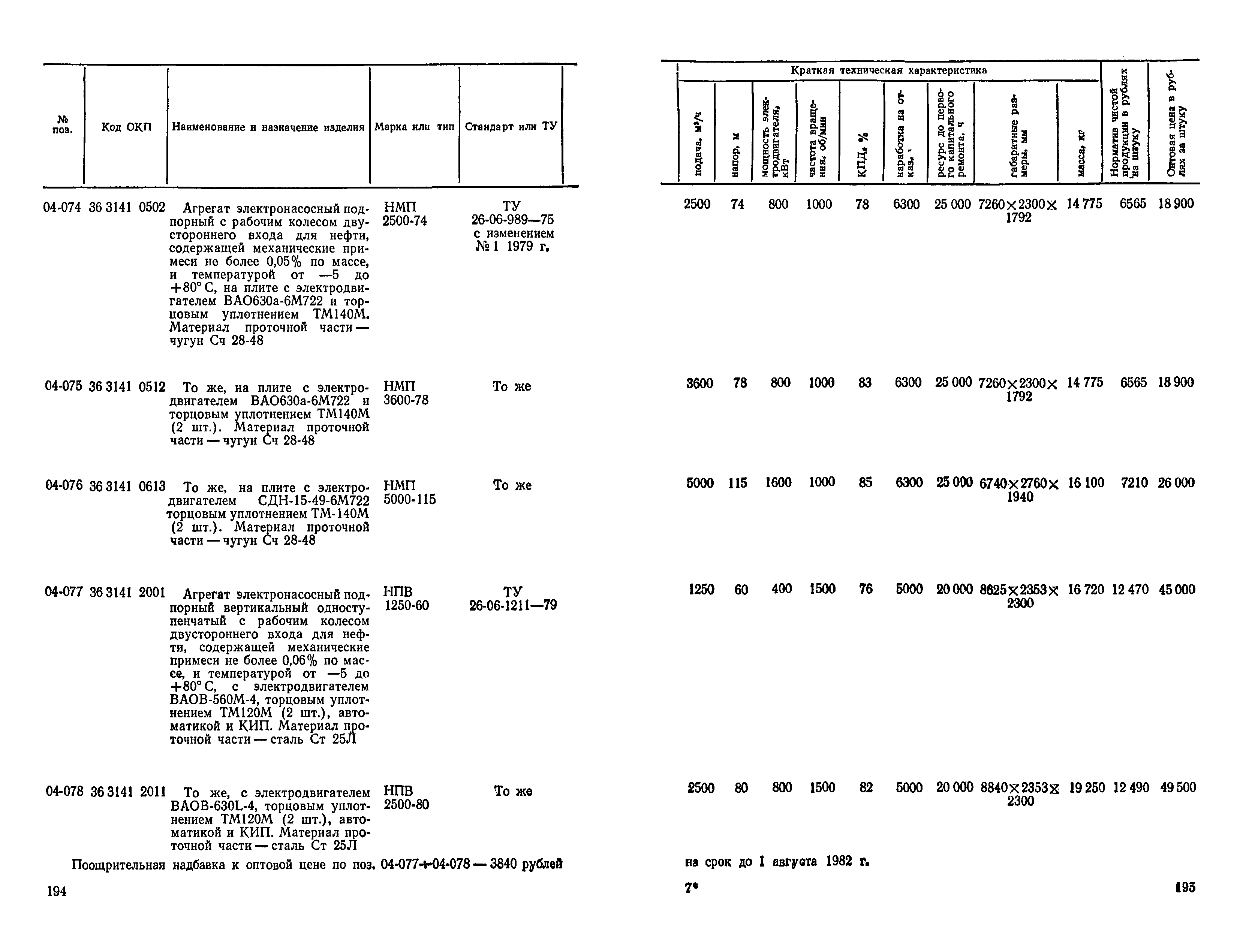 Прейскурант 23-01