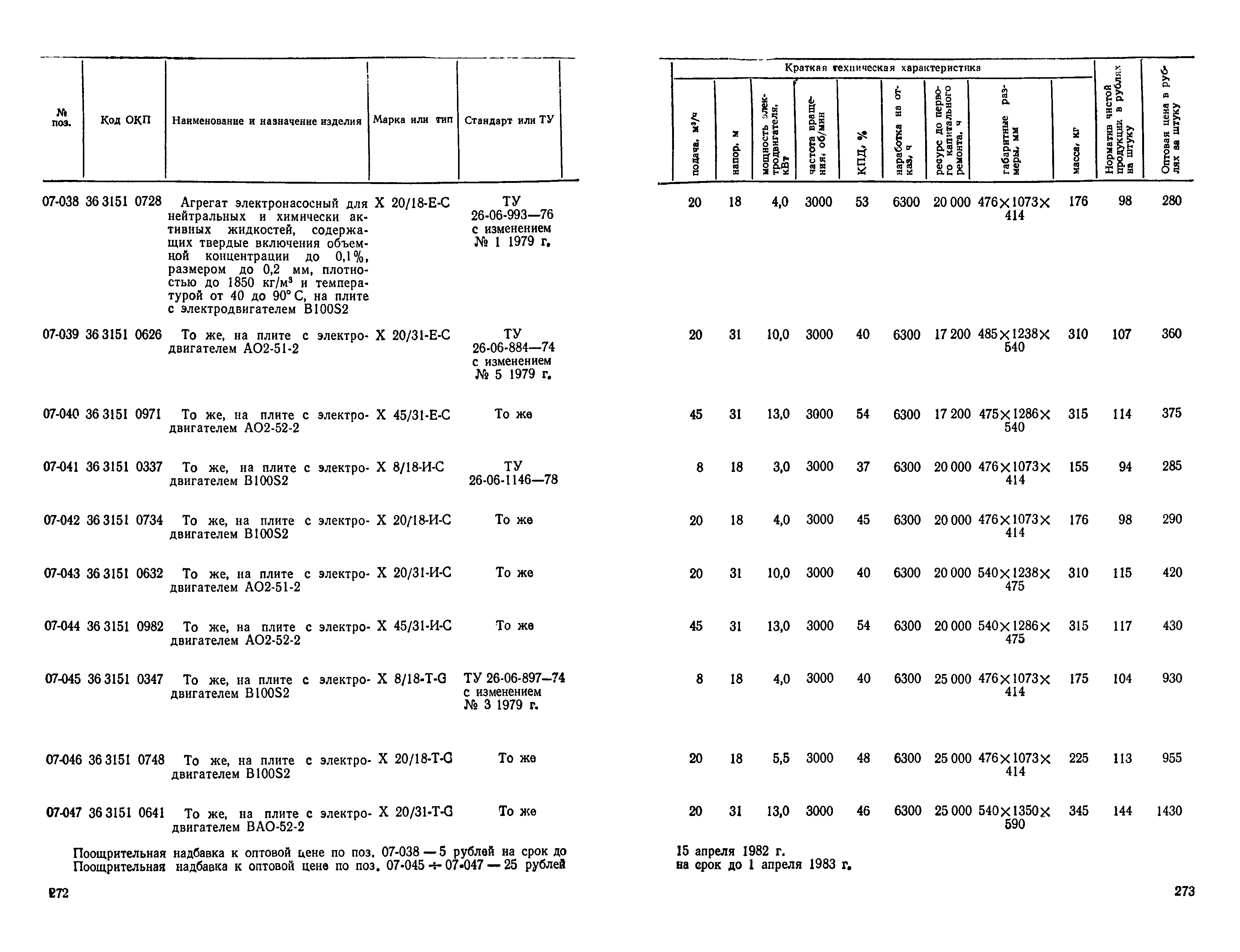 Прейскурант 23-01