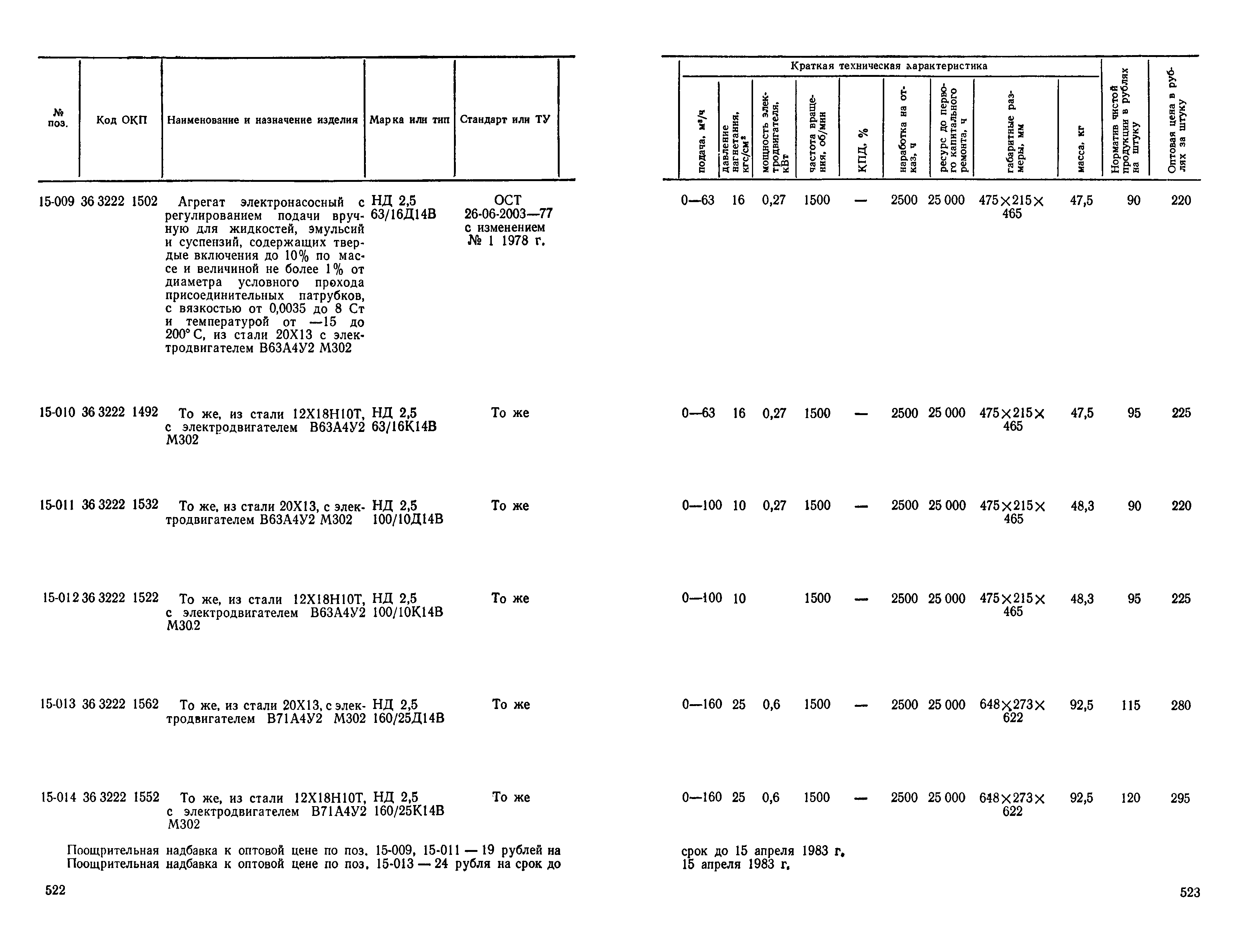 Прейскурант 23-01