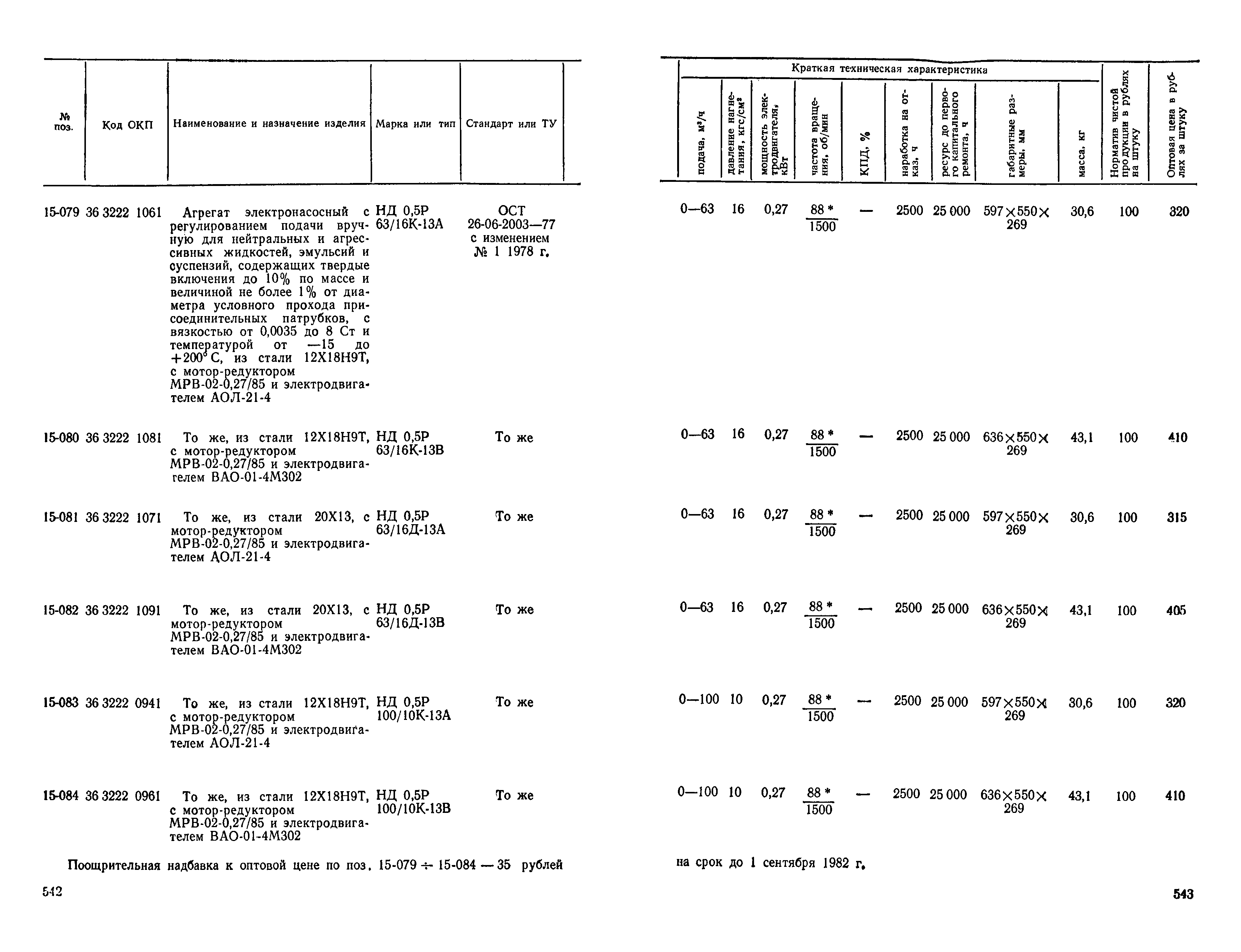 Прейскурант 23-01