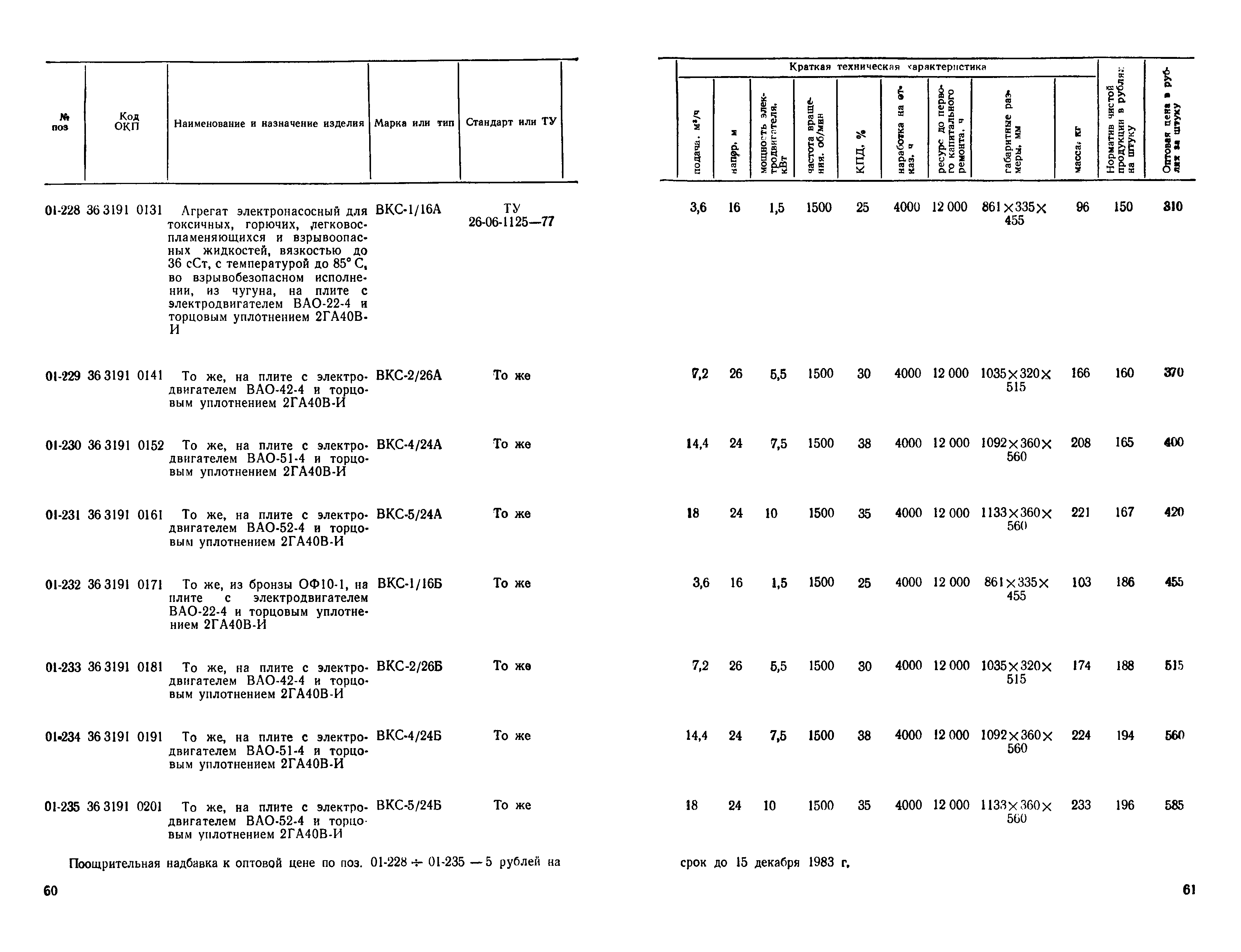 Прейскурант 23-01