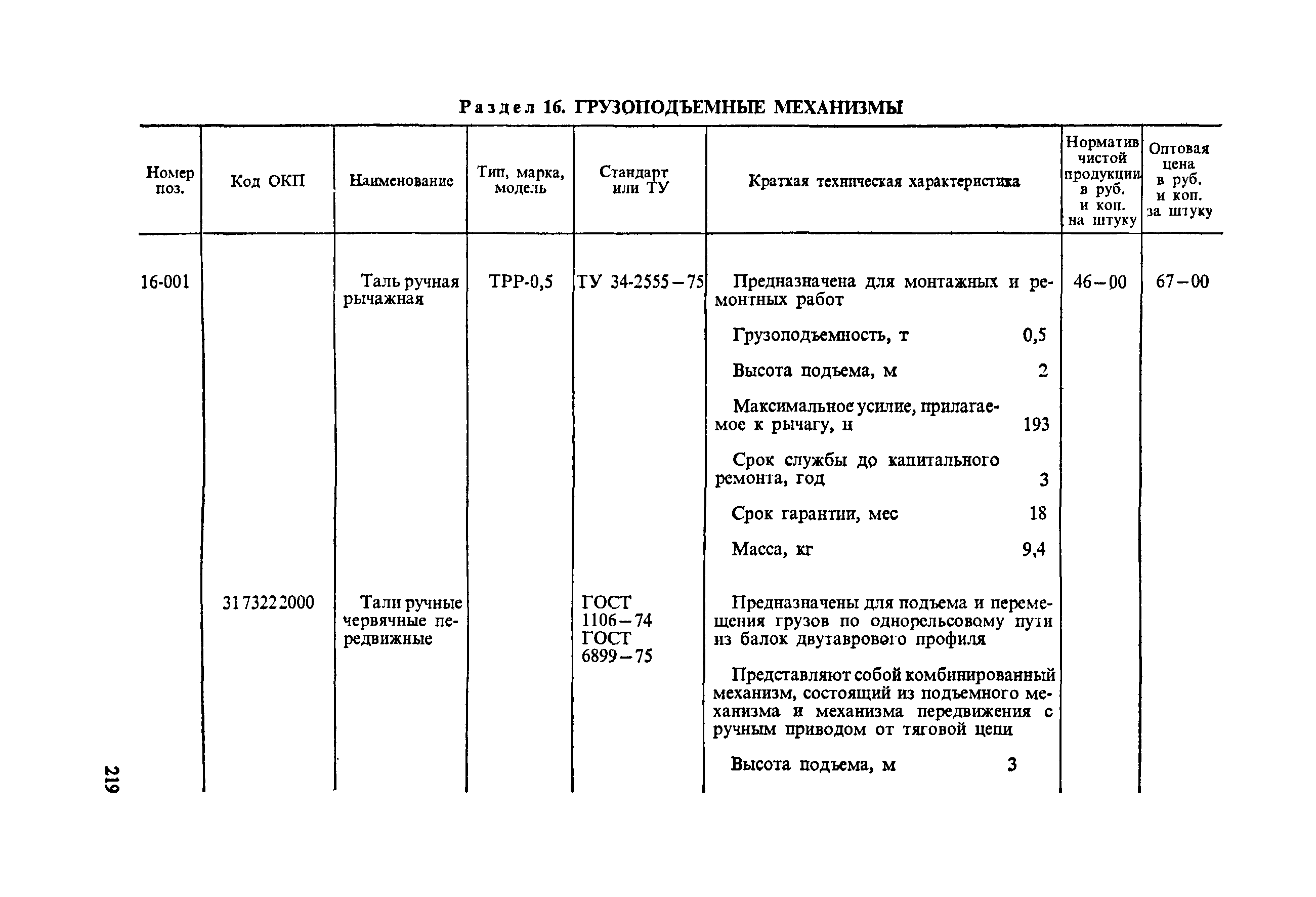 Прейскурант 19-06