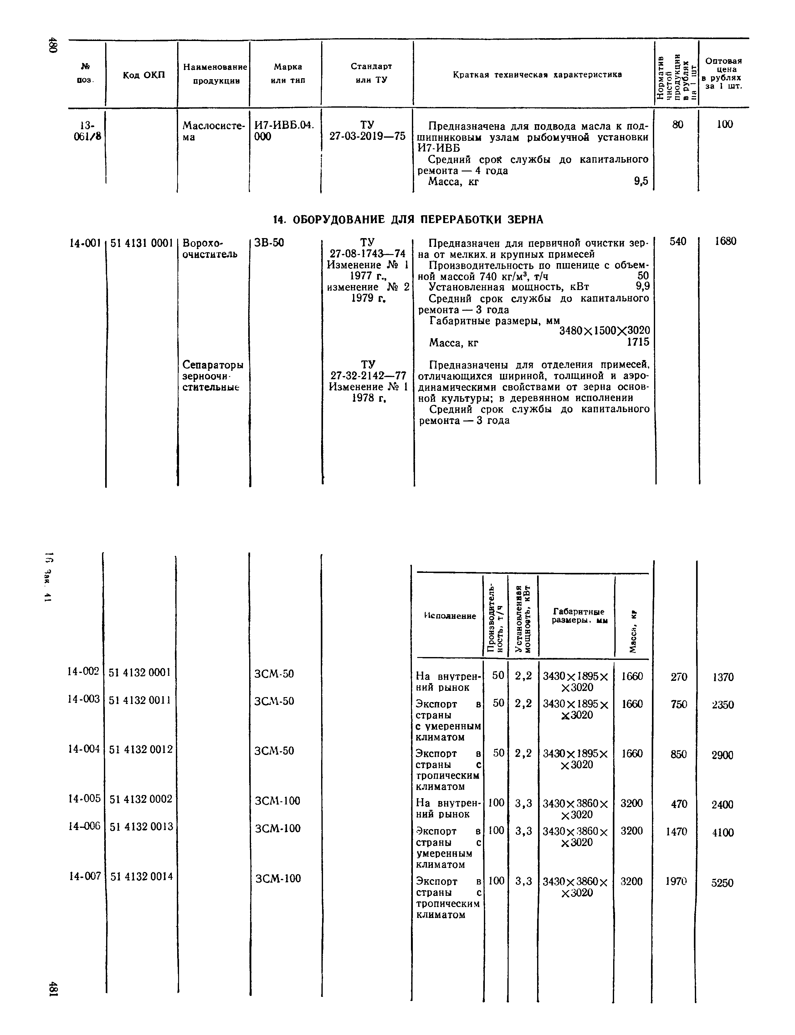 Прейскурант 24-03