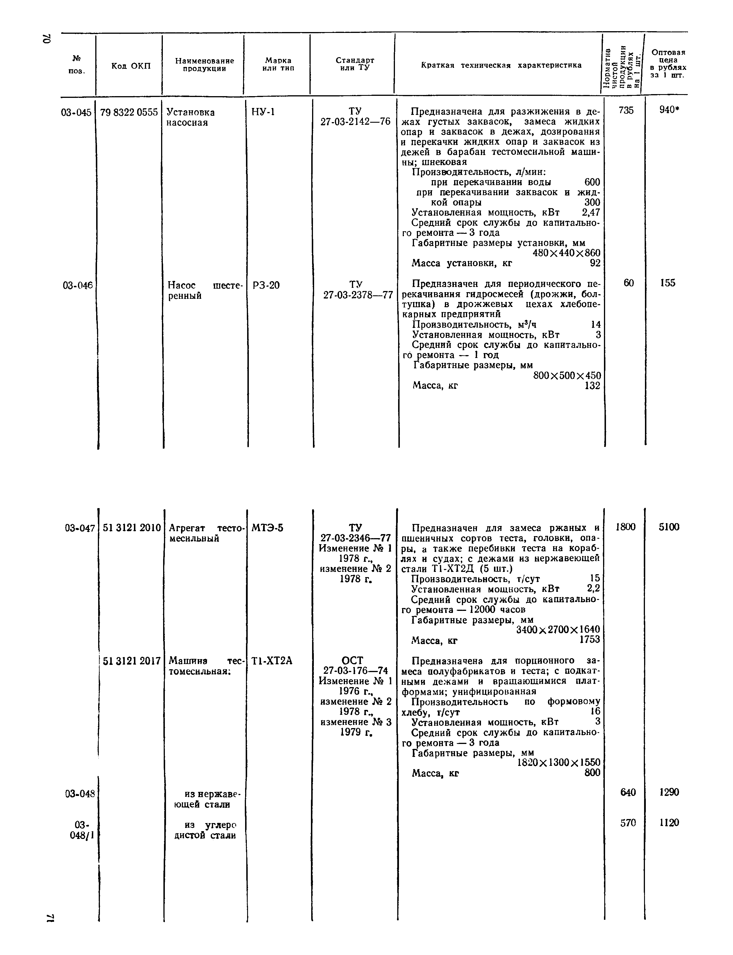 Прейскурант 24-03