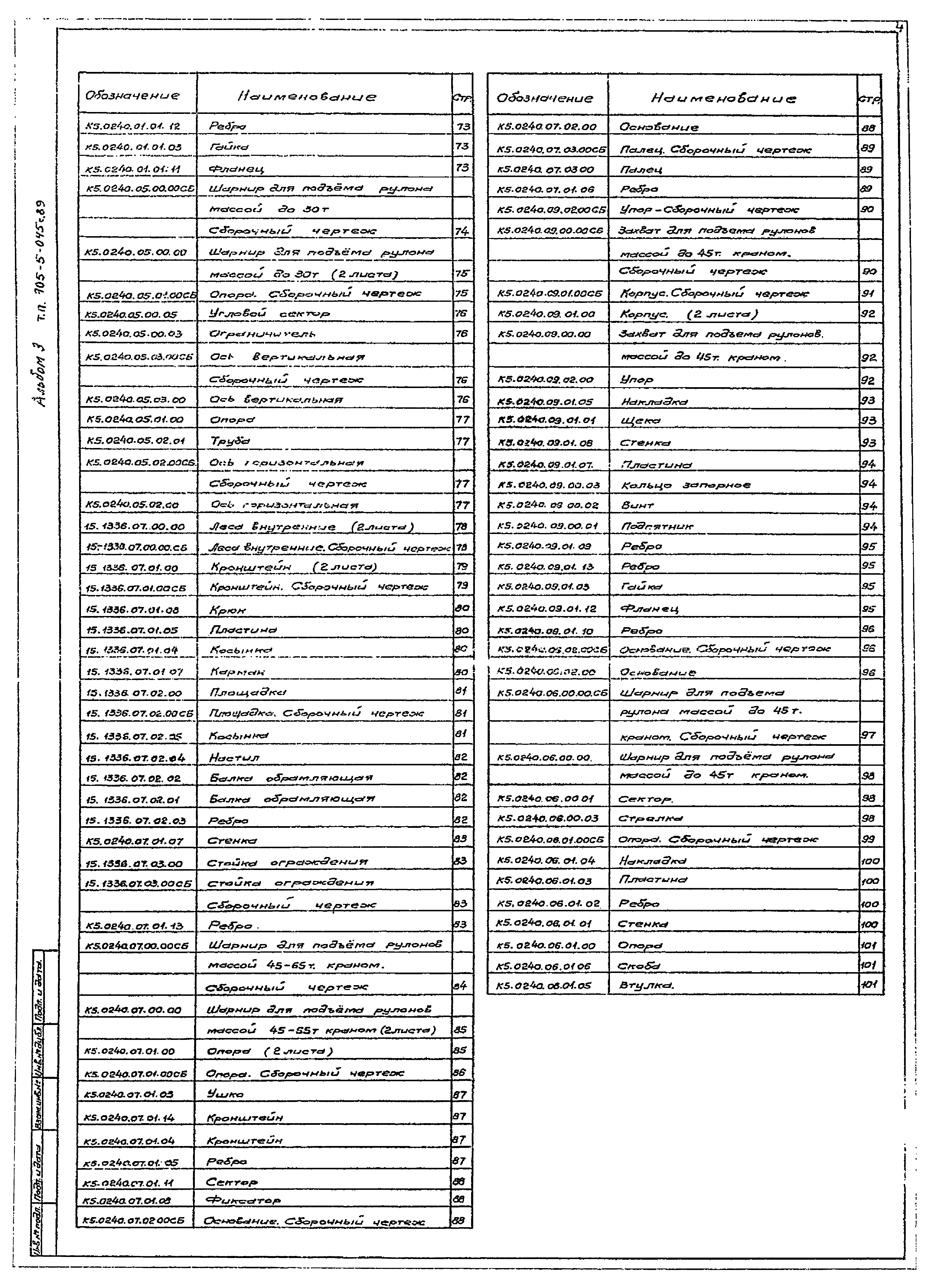 Типовые проектные решения 705-5-049с.89