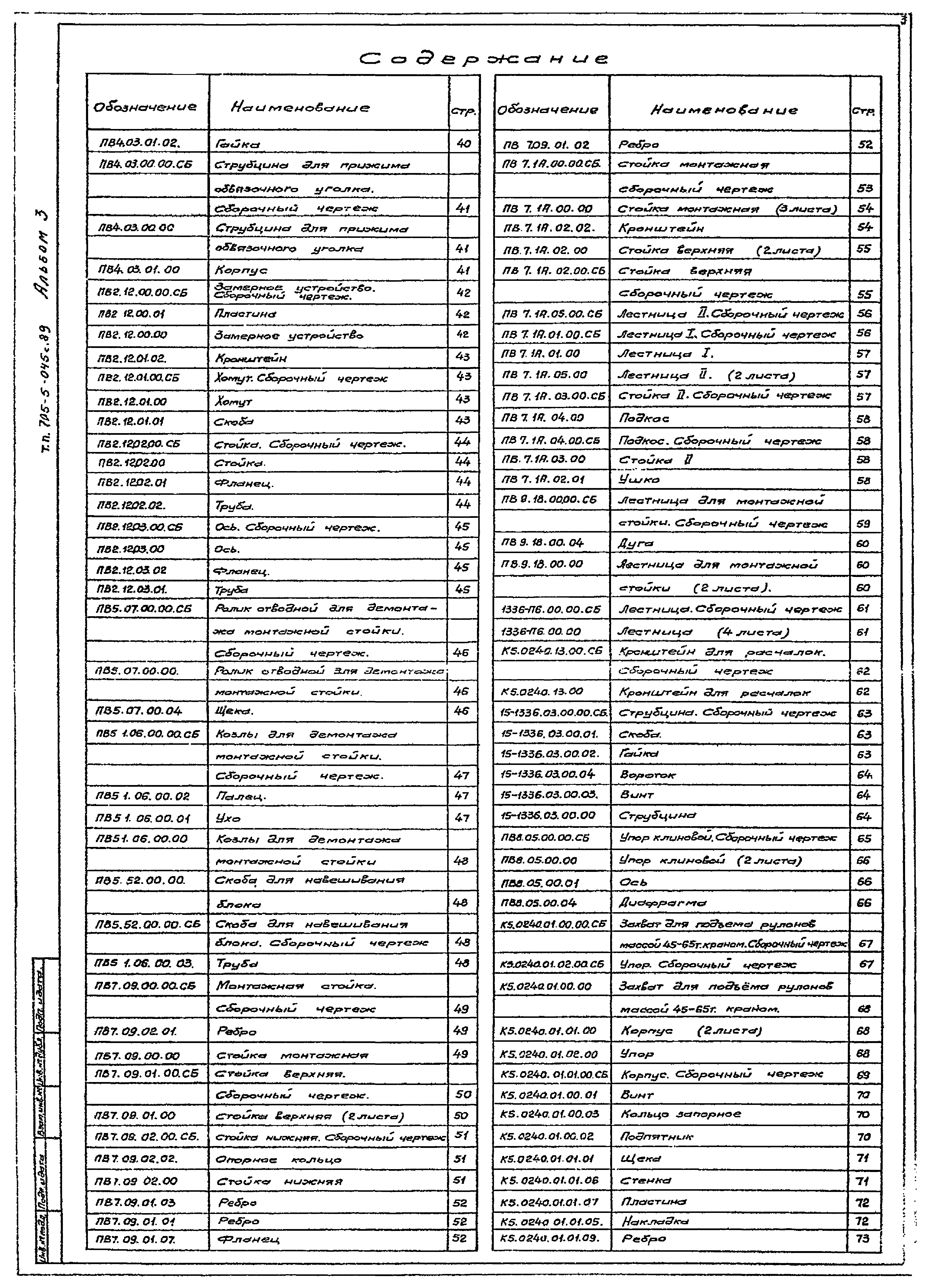 Типовые проектные решения 705-5-045с.89