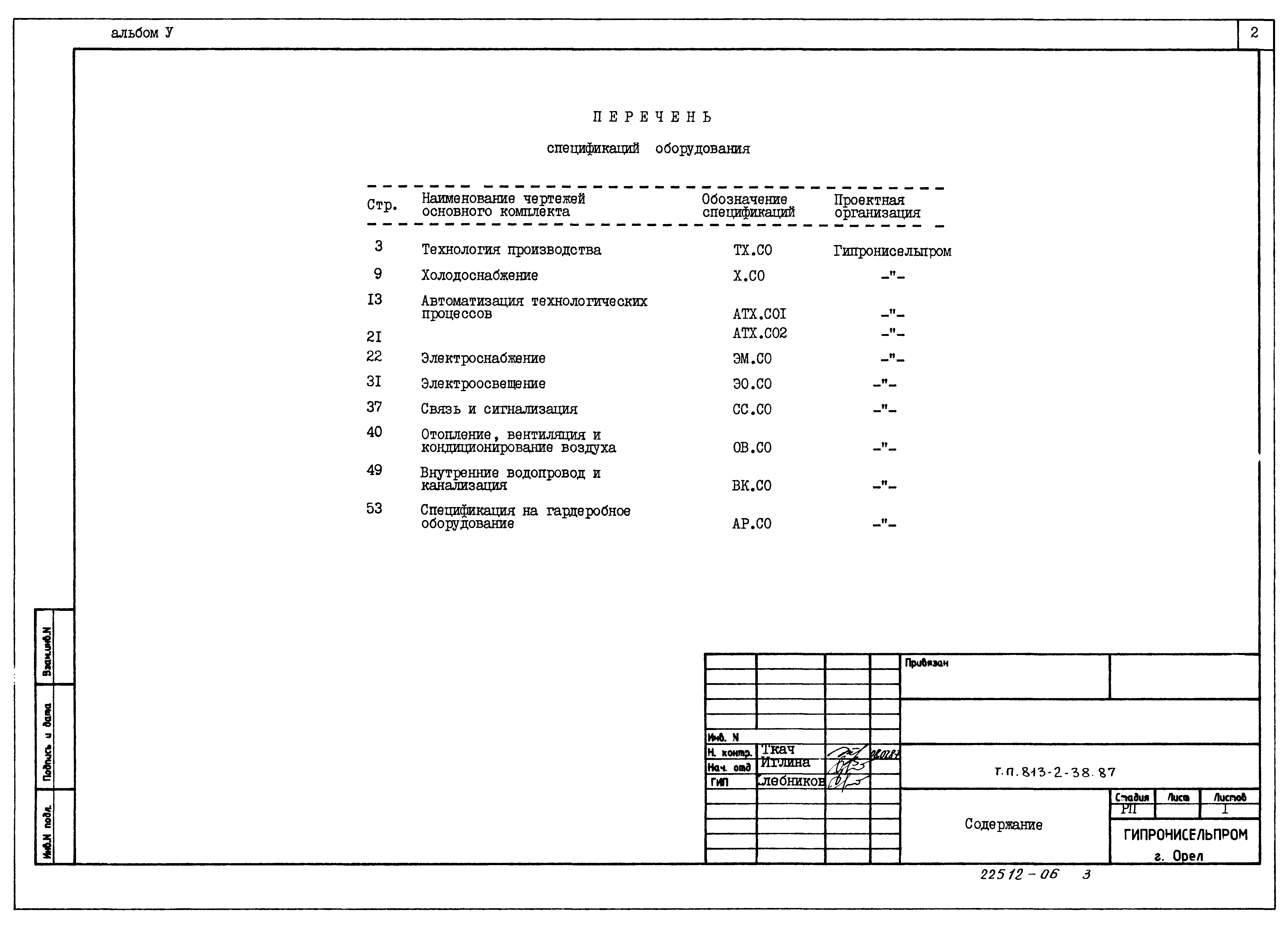 Типовой проект 813-2-38.87