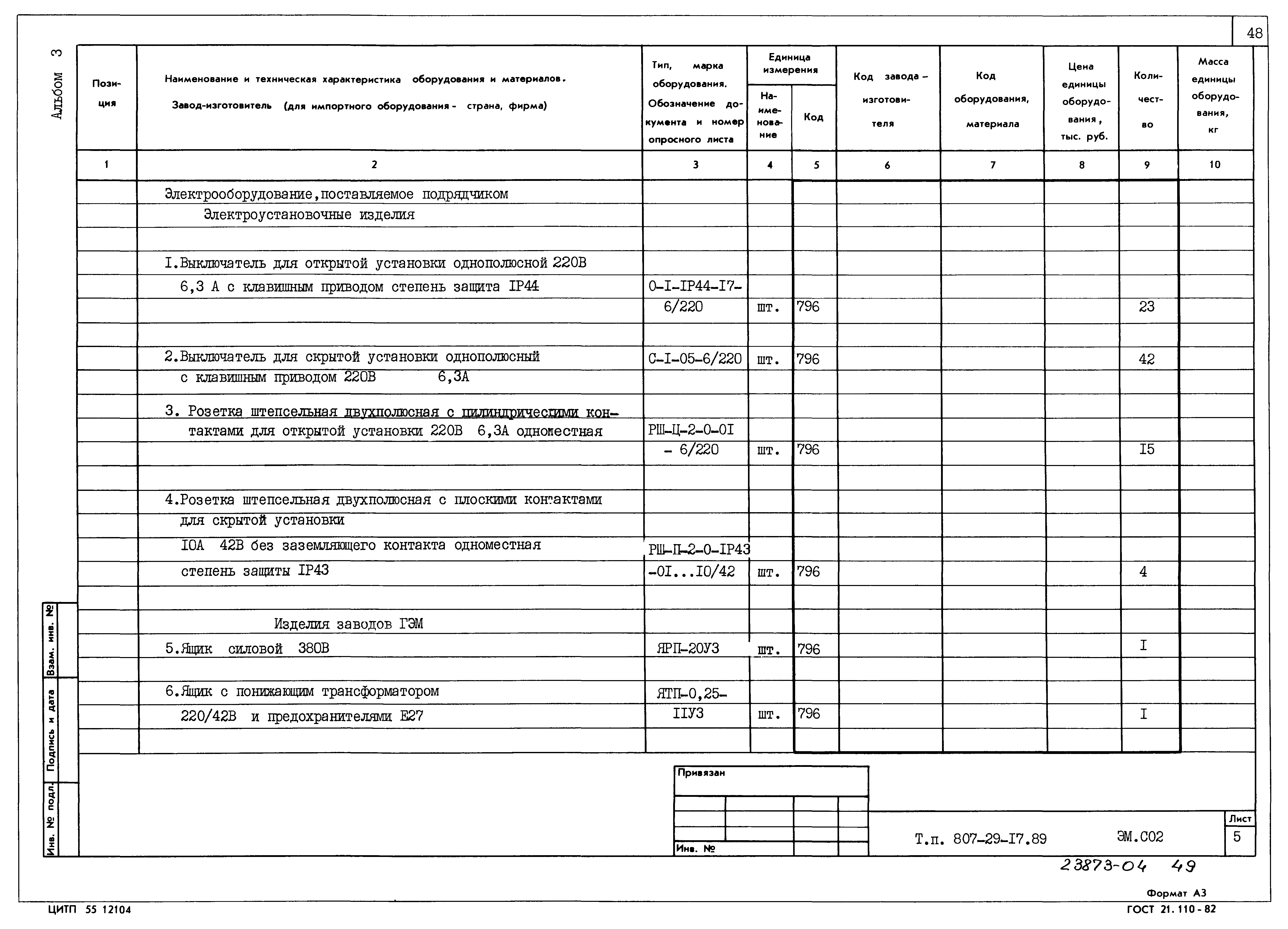 Типовой проект 807-29-17.89